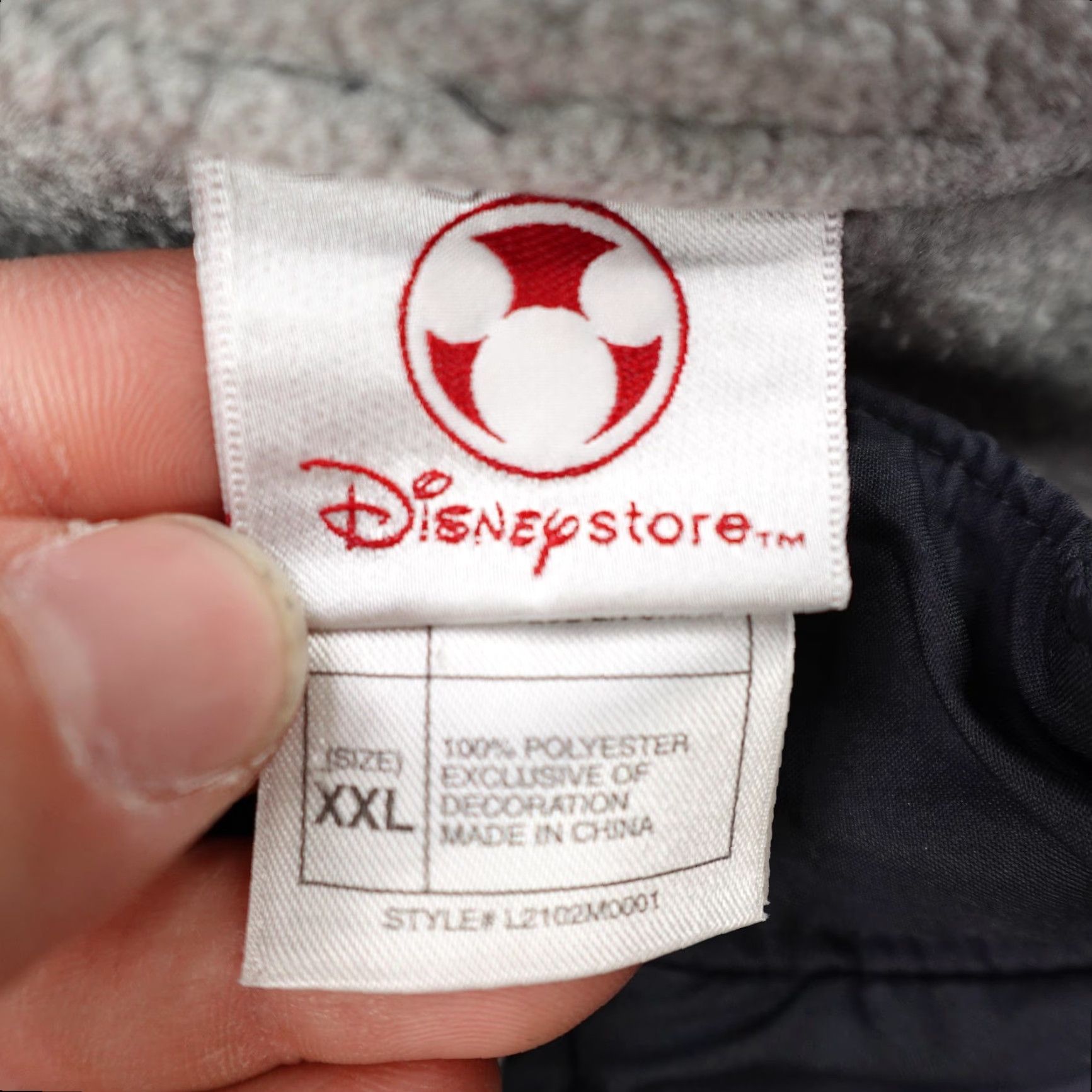 Disney VINTAGE Disney Jacket Mens 2XL Gray Blue Hybrid Fleece Mickey Mouse Coat Zip Up Size US XXL / EU 58 / 5 - 7 Thumbnail