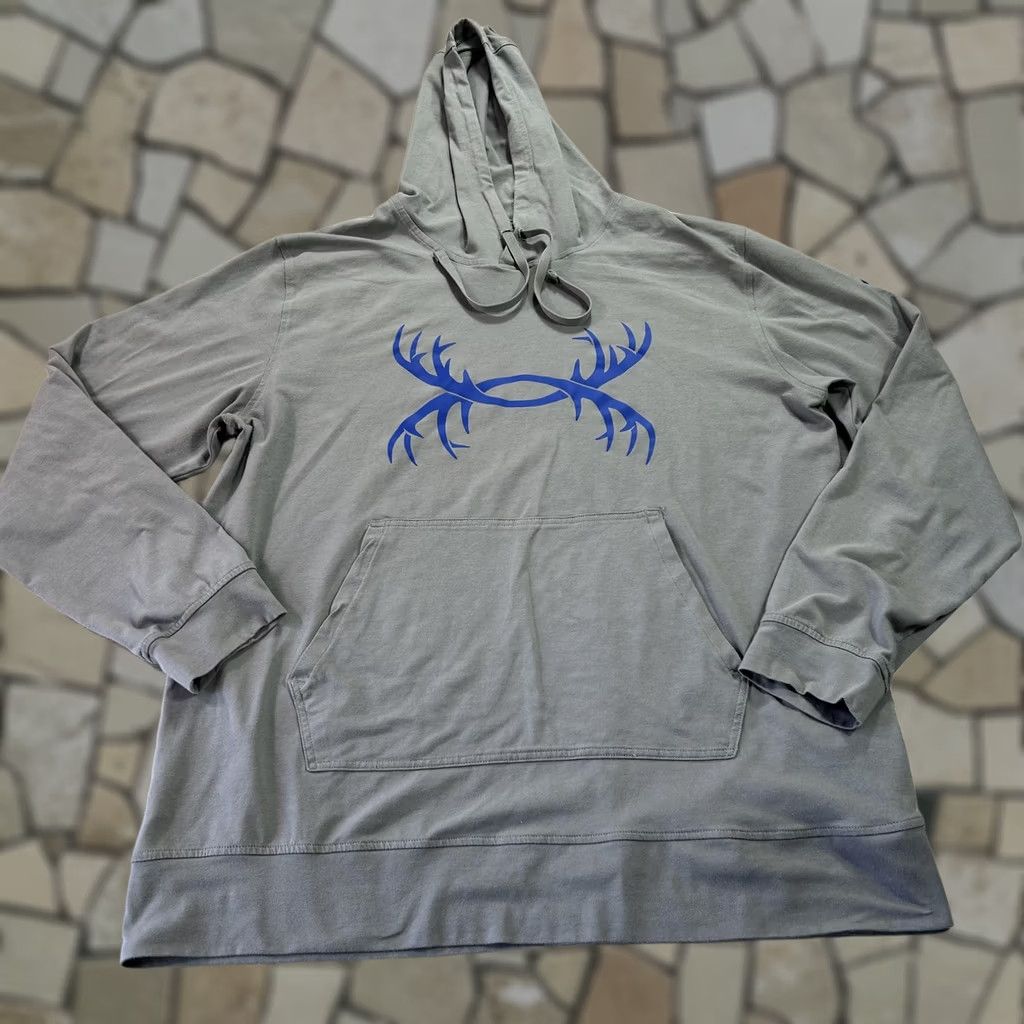 Under Armour Under Armour Hoodie Shirt Mens XL Gray Antler Logo Pullover Hunting FW2021 1366926 Size US XL / EU 56 / 4 - 1 Thumbnail