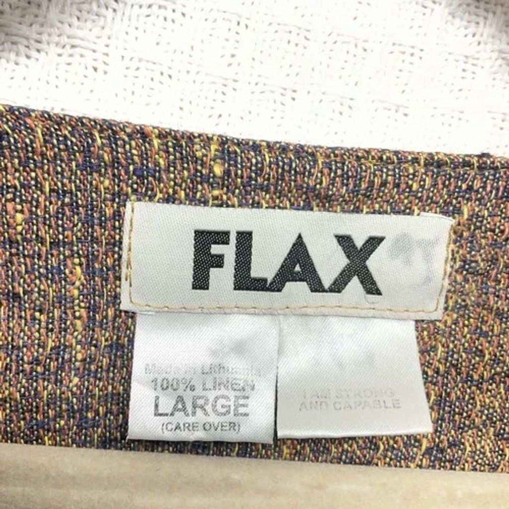 FLAX Flax Linen Peplum Button Front Blouse Jacket Shirt Women XL Size XL / US 12-14 / IT 48-50 - 2 Thumbnail