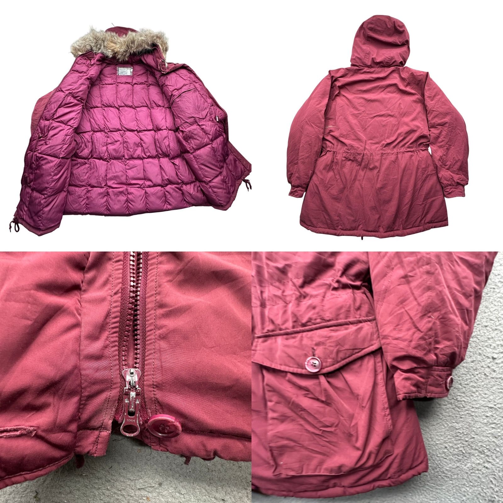 Vintage VINTAGE Cabela's Goose Down Parka Jacket Womens XL Fur Trim Hood Red Zip Puffer Jacket Size XL / US 12-14 / IT 48-50 - 9 Thumbnail