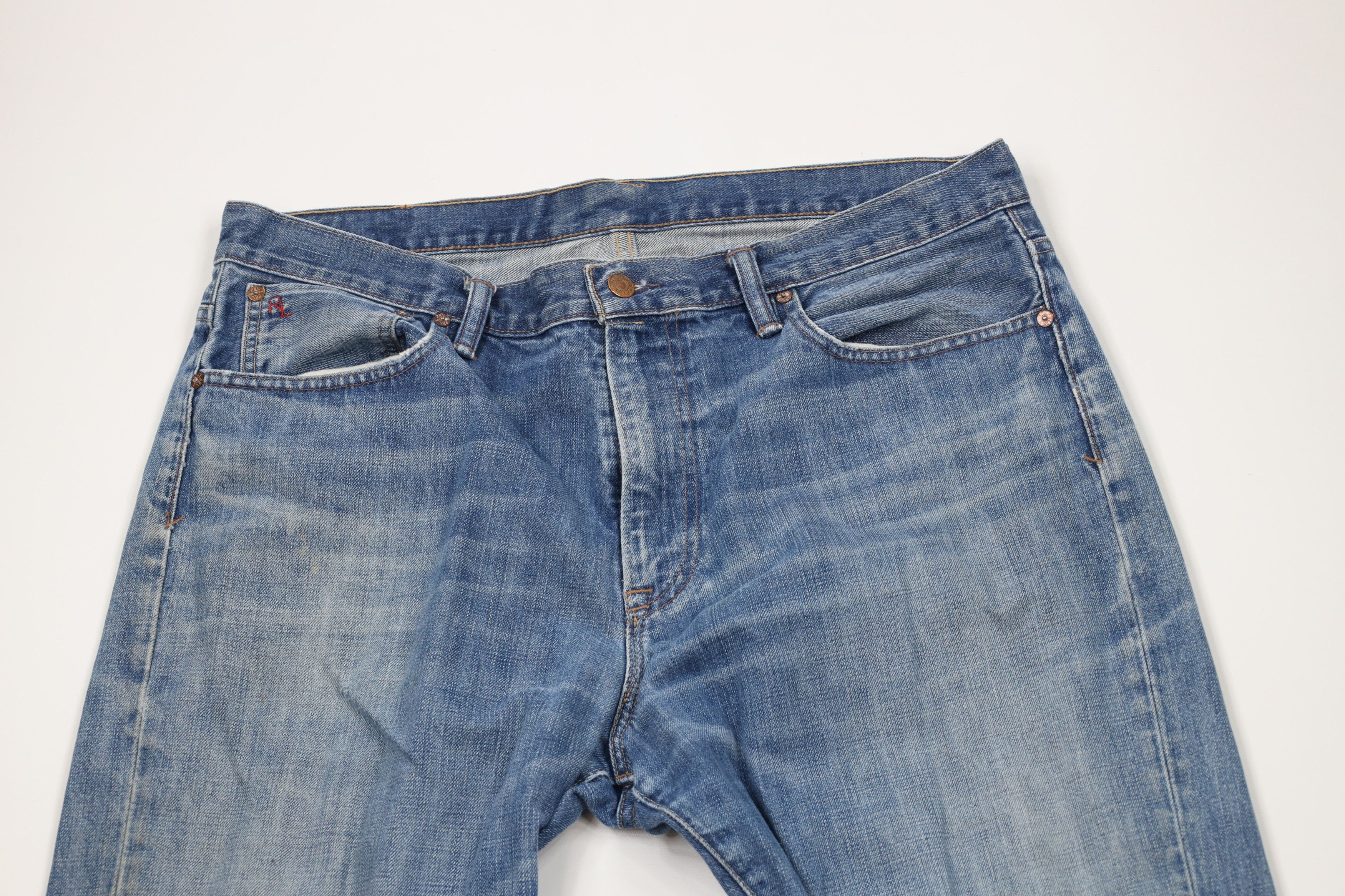 Ralph Lauren × Vintage Vintage Ralph Lauren Vintage Cut Wide Leg Denim Jeans Blue Size US 36 / EU 52 - 2 Thumbnail