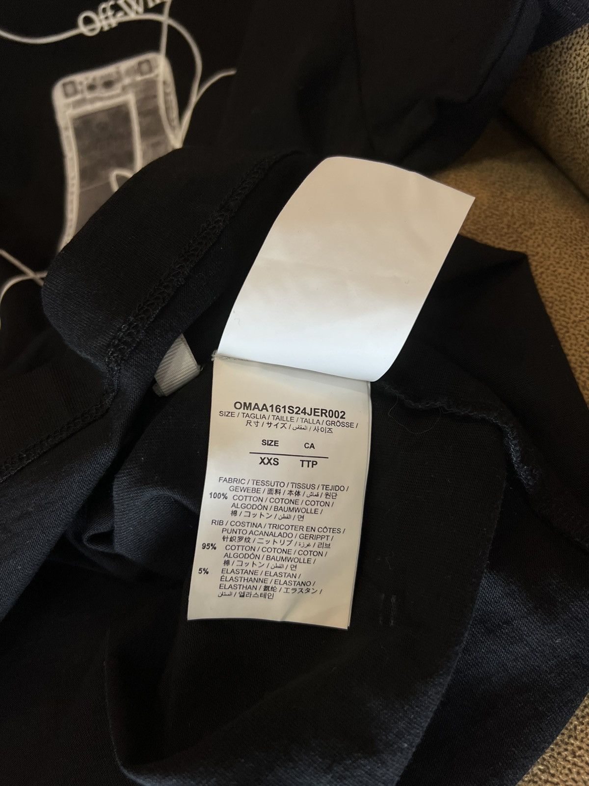 Off-White Offwhite Black Scan Arrow Tshirt. Size US XXS / EU 40 - 7 Thumbnail