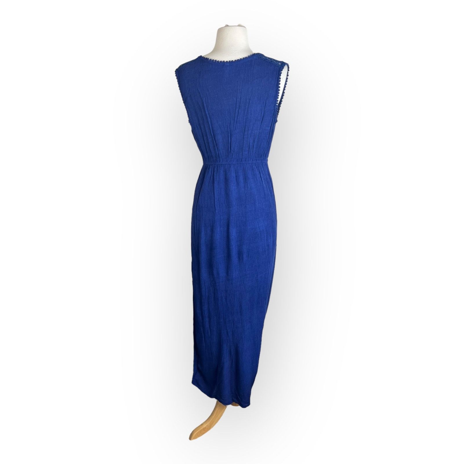 Vintage Xhilaration Aztec Stripe Navy Blue Maxi Dress - Boho Summer Size S / US 4 / IT 40 - 3 Thumbnail