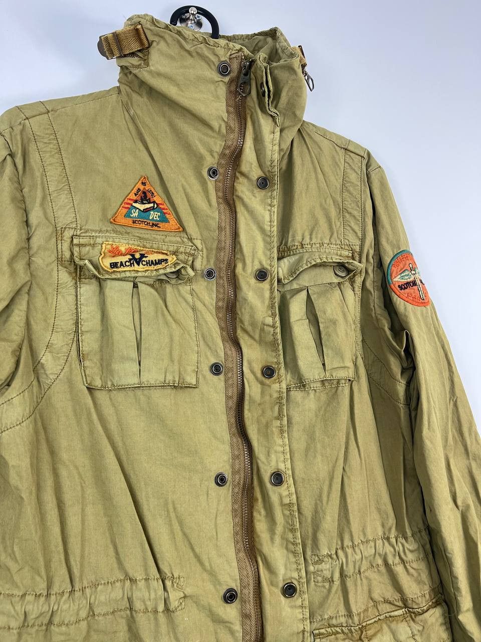 Scotch & Soda Scotch & Soda Military Field Jacket Olive Green Mens M Size US M / EU 48-50 / 2 - 2 Thumbnail