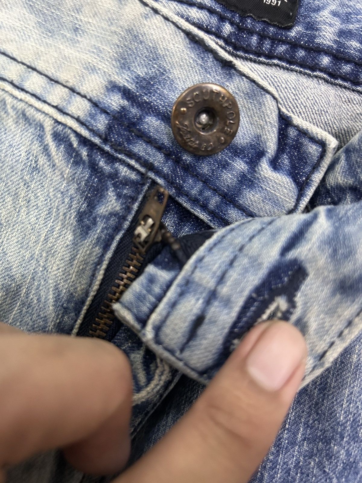 Southpole × Vintage 💥Vintage Southpole Denim Distressed Blue Wash Jeans Size US 42 / EU 58 - 16 Thumbnail