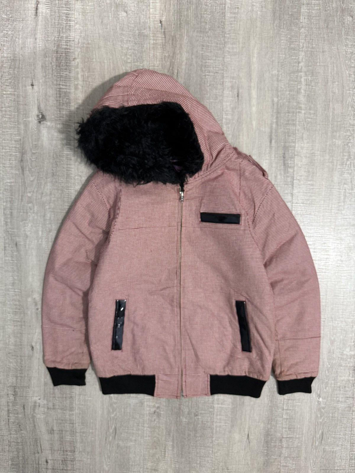 Le Grande Bleu (L.G.B.) Rocstar faux fur canvas ziphooded jacket Size US M / EU 48-50 / 2 - 5 Thumbnail