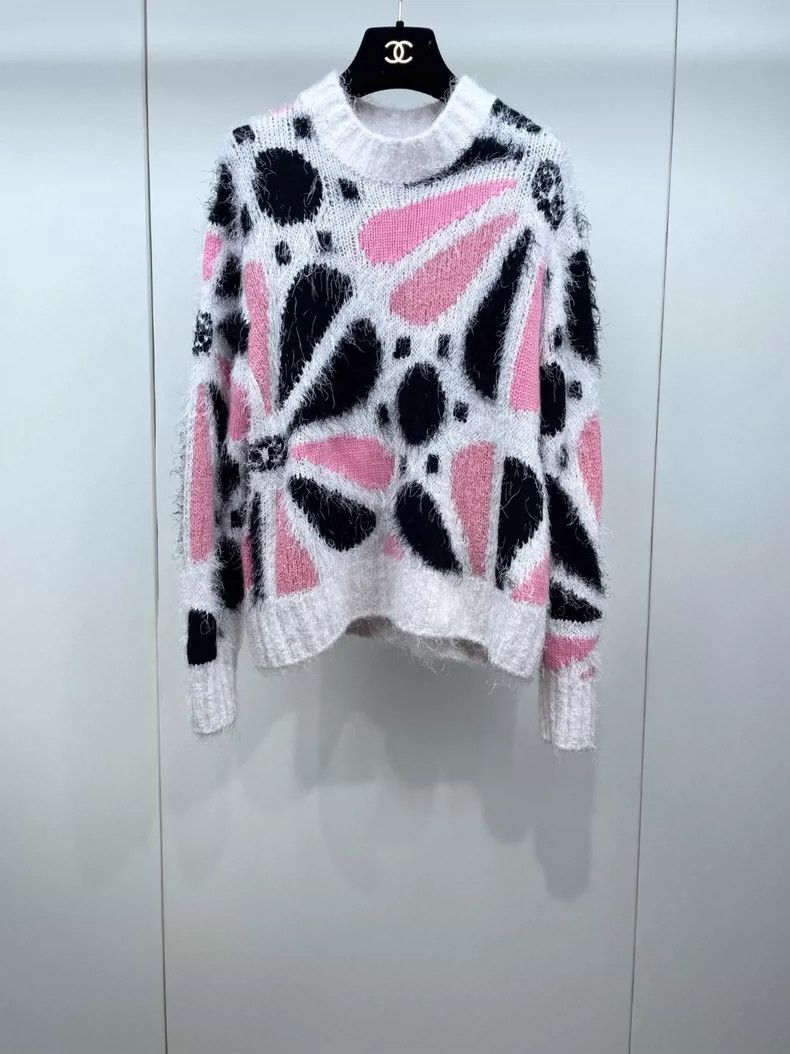 Chanel Chanel 23K show pink, white and black color-blocked petal s Size XXS / US 00 / IT 34 - 1 Thumbnail