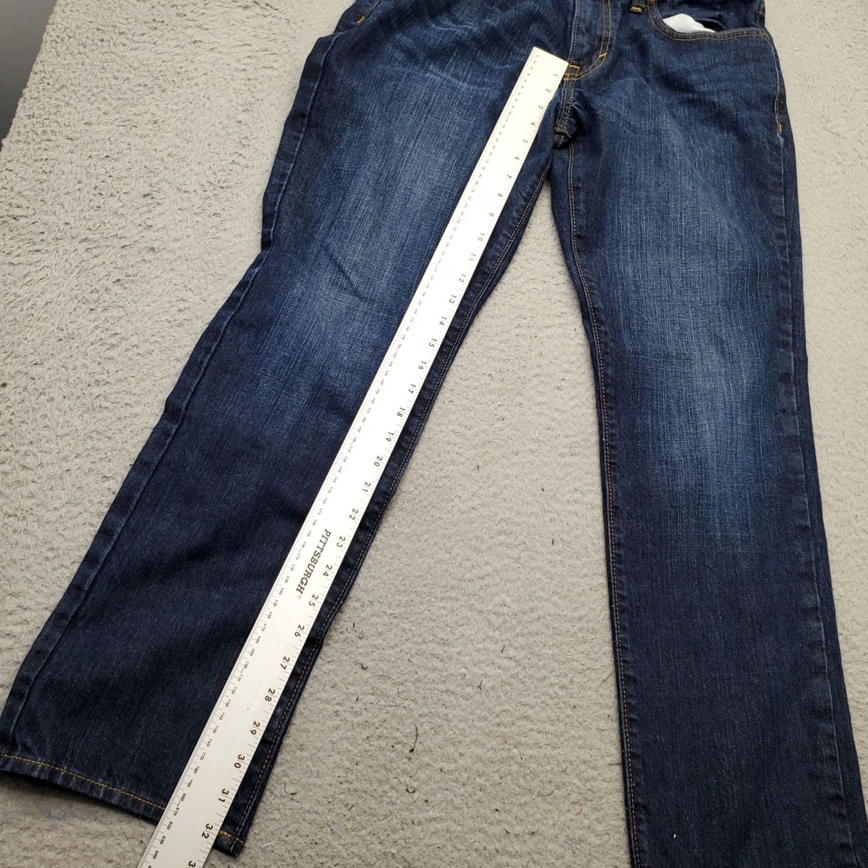 Old Navy Old Navy Famous Jeans Mens 34x32 Navy Denim Cotton Slim Fit Stretch Straight Leg Jeans Size US 34 / EU 50 - 4 Thumbnail