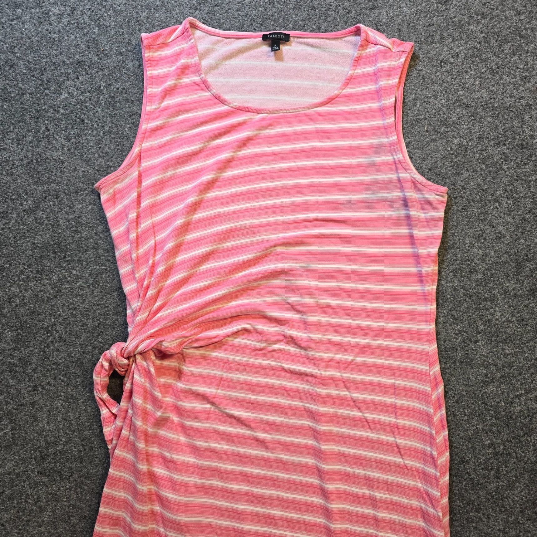 Talbots **Women's 0X Pink Striped Sheath Casual Stretch Dress** User: Women's 0X Pink Striped Sheath Casual Stretch Dress Size XL / US 12-14 / IT 48-50 - 2 Thumbnail
