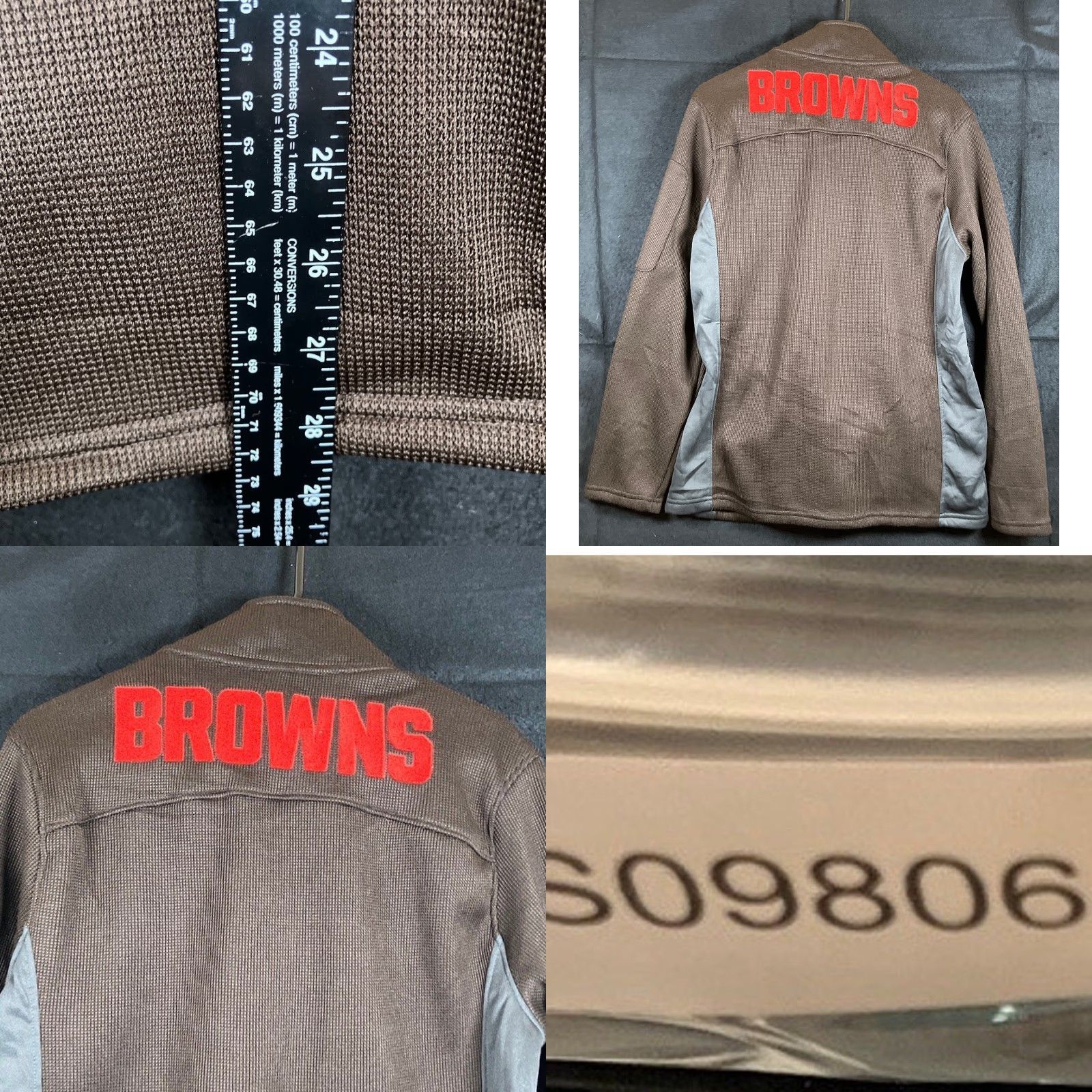 Vintage Team Apparel Mens Cleveland Browns 1/4 Zip Sweater Fleece Lined Athleisure Small Shirt Pullover Knit Brown Football Browns Mens S Size US S / EU 44-46 / 1 - 8 Thumbnail