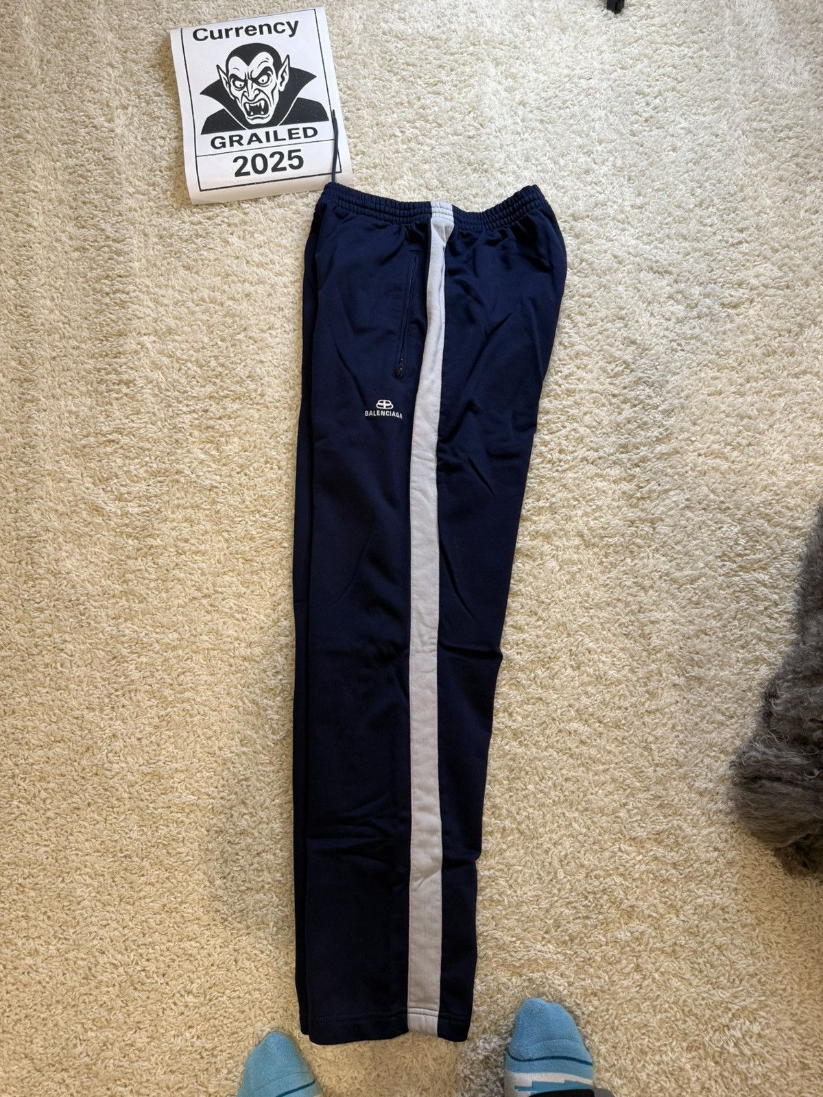 Balenciaga Balenciaga Dark Blue jogging pant Size US 27 - 3 Thumbnail