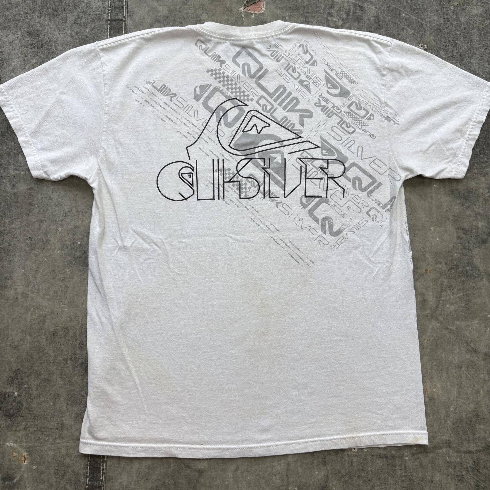 Quiksilver Vintage Y2K Quiksilver Graphic Surf Skate Snowboard Shirt Size US M / EU 48-50 / 2 - 2 Thumbnail