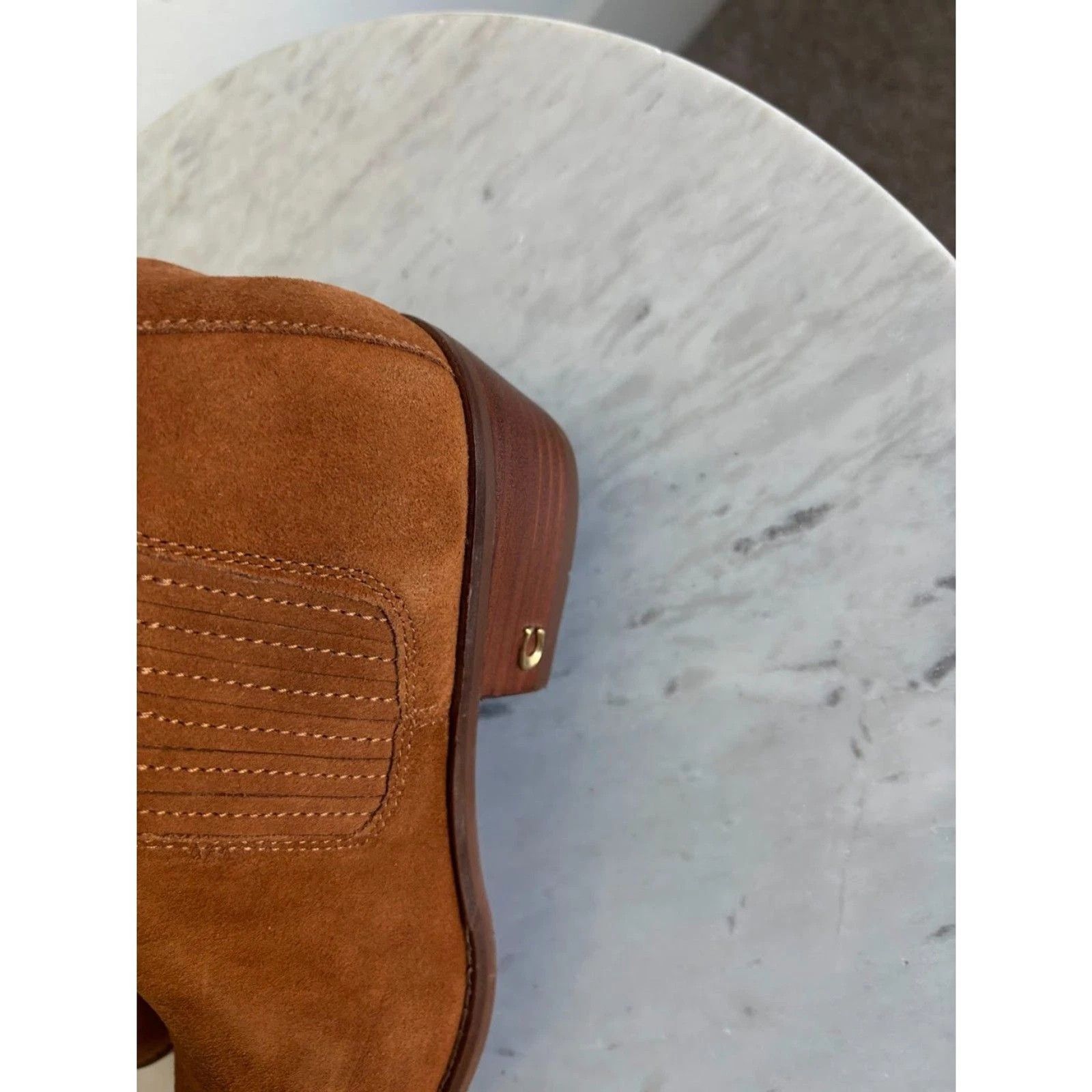 Coach Coach Devin suede ankle booties( tan/saddle) Size US 7.5 / IT 37.5 - 5 Thumbnail