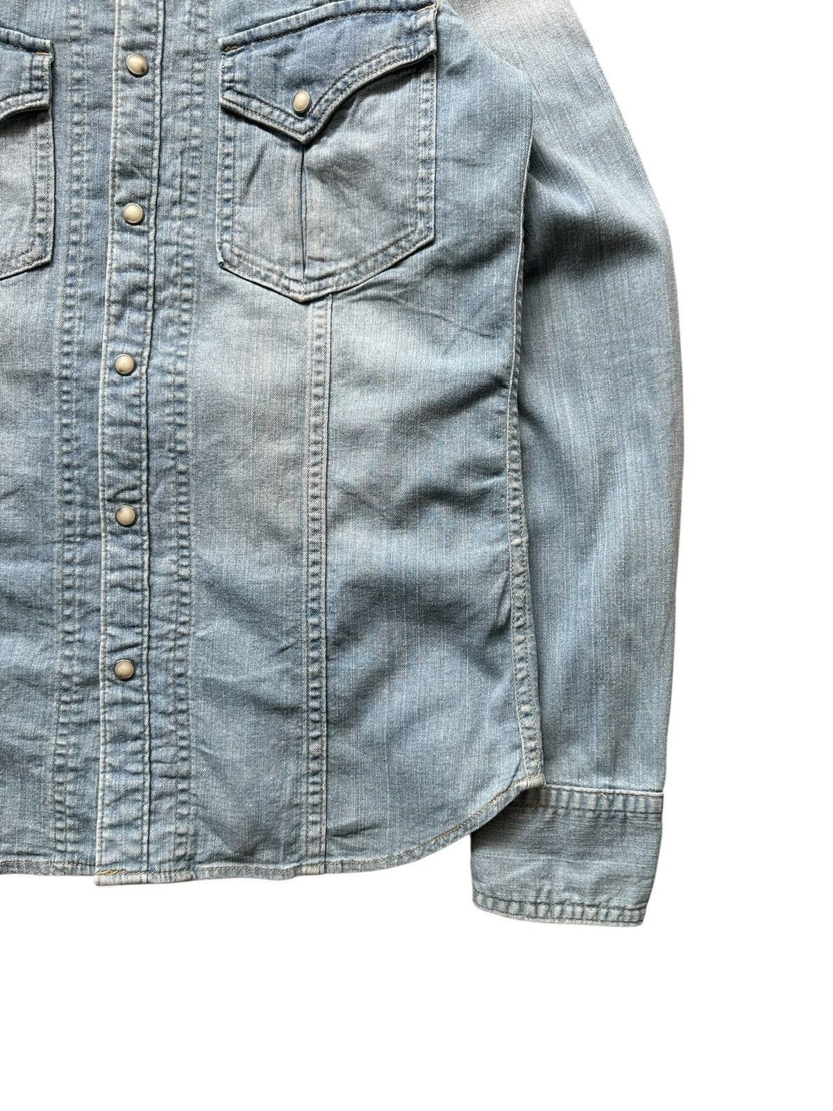 5351 POUR LES HOMMES Early 00’s 5351 stonewash denim shirt hediboy Size US M / EU 48-50 / 2 - 3 Thumbnail