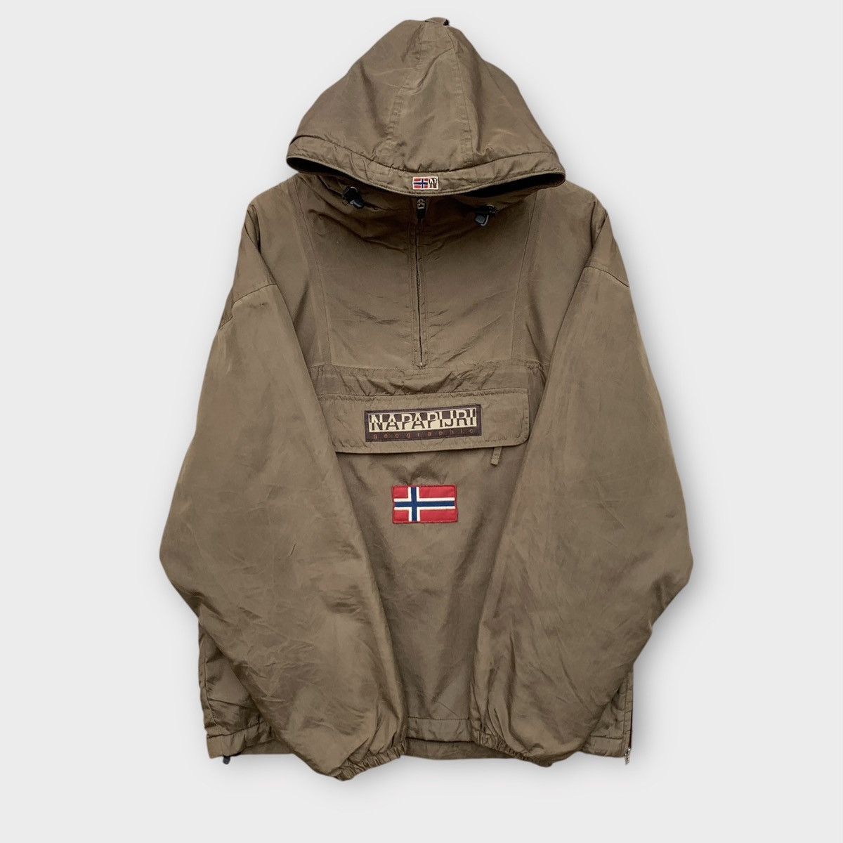 Napapijri NAPAPIJRI GEOGRAPHIC RAINFOREST ANORAK NYLON JACKET BROWN Size US XL / EU 56 / 4 - 3 Thumbnail