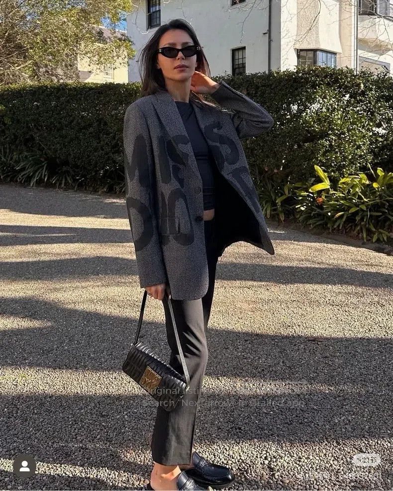 Dior Dior Gray letter suit jacket Size XXS / US 00 / IT 34 - 8 Thumbnail