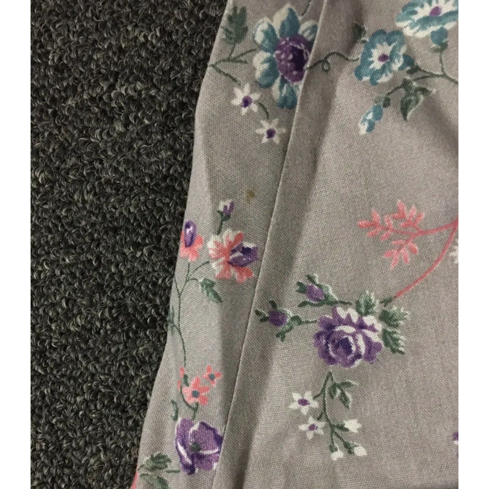 Folk VINTAGE Floral Prairie Dress 7 Purple Boho Lace Cottagecore Country Hippie Folk 70s Size M / US 6-8 / IT 42-44 - 3 Thumbnail