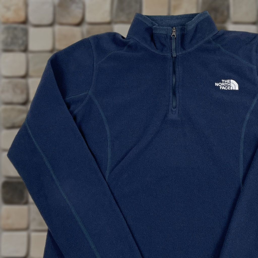 The North Face The North Face Jacket Womens Medium Blue Fleece 1/4 Zip Pullover Outdoor Warm Wind-Resistant Logo Embroidered Regular M Womens Size M / US 6-8 / IT 42-44 - 1 Thumbnail