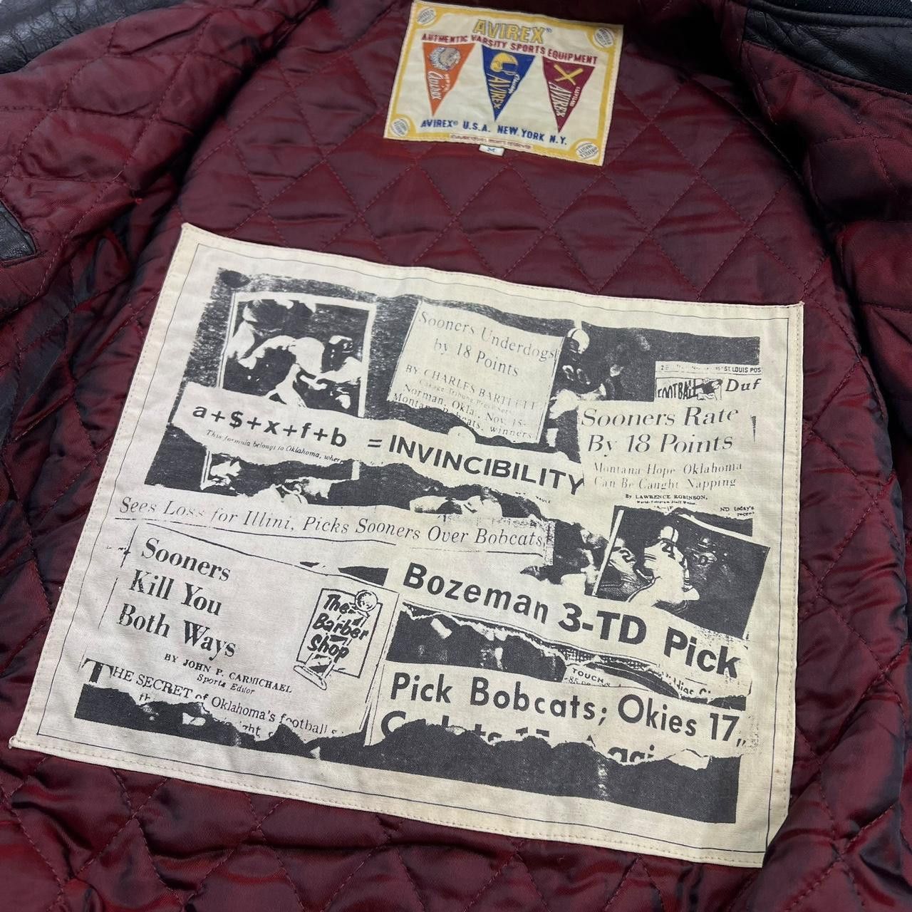 Avirex Vintage Avirex USA Bobcats football leather jacket - Medium Size US M / EU 48-50 / 2 - 8 Thumbnail