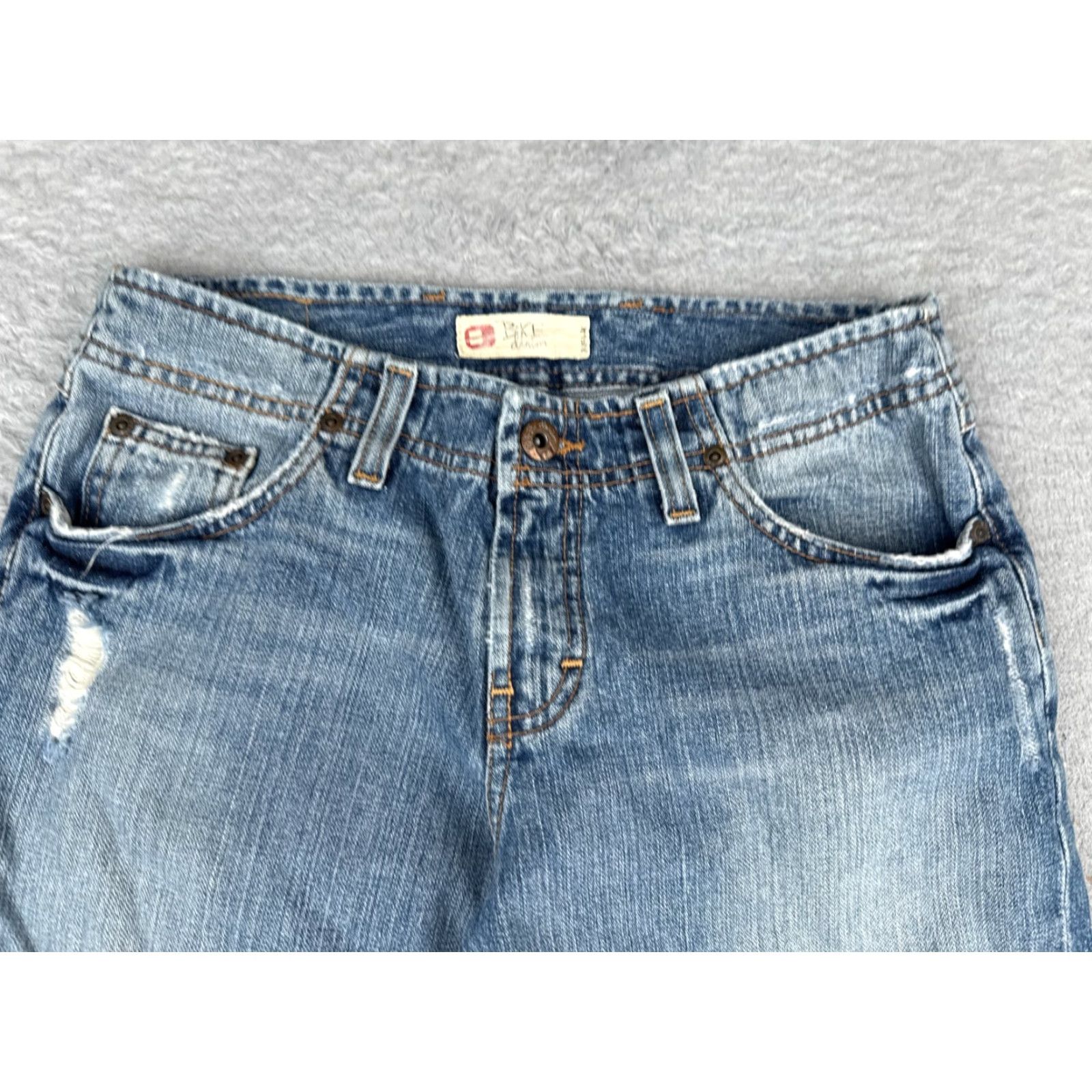 Vintage BKE Jeans Women Capri 27x22 Blue Denim Distressed Low Rise Buckle Model Lucky Brand Womens Jeans 27 Size 27" / US 4 / IT 40 - 4 Thumbnail