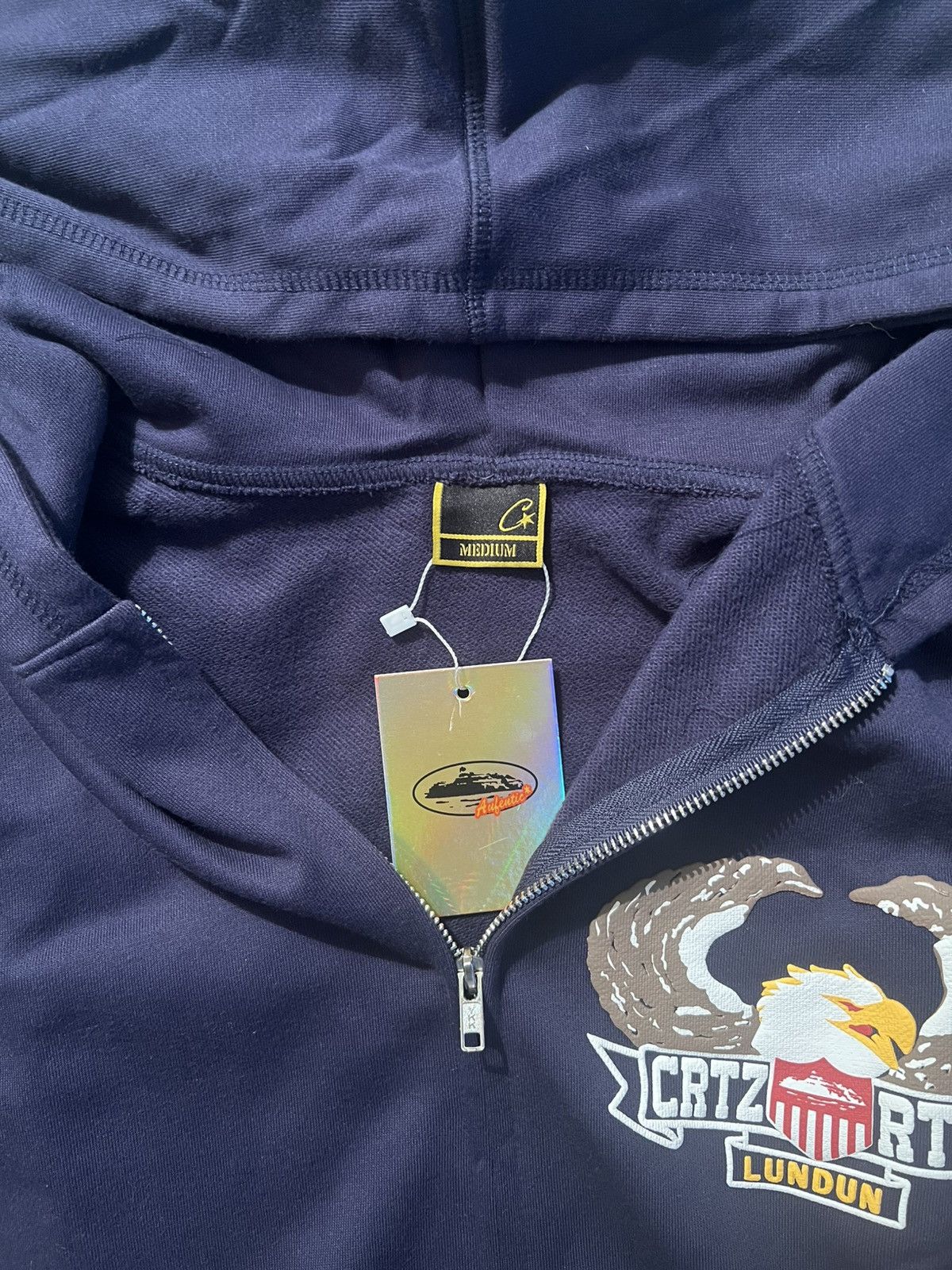 Corteiz Corteiz Eagle Dipset Zip-Up Hoodie Blue Size US M / EU 48-50 / 2 - 3 Thumbnail