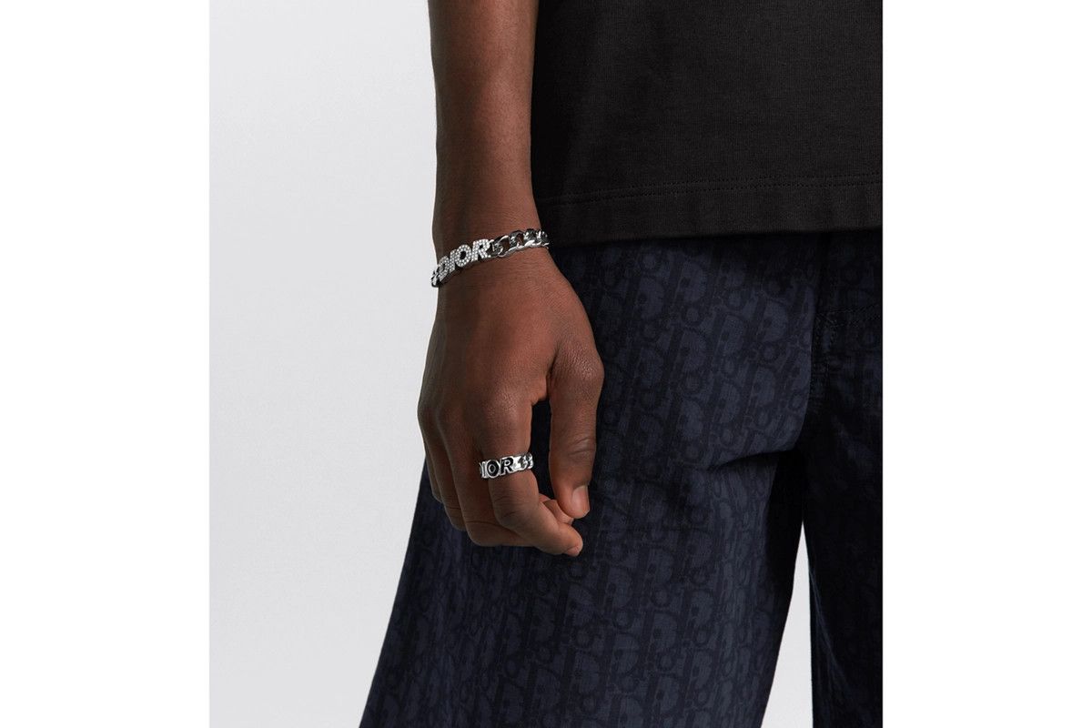 Dior o1bcso1str0126 Size:OS/Italic Chain Link Ring in Silver Size ONE SIZE - 5 Thumbnail