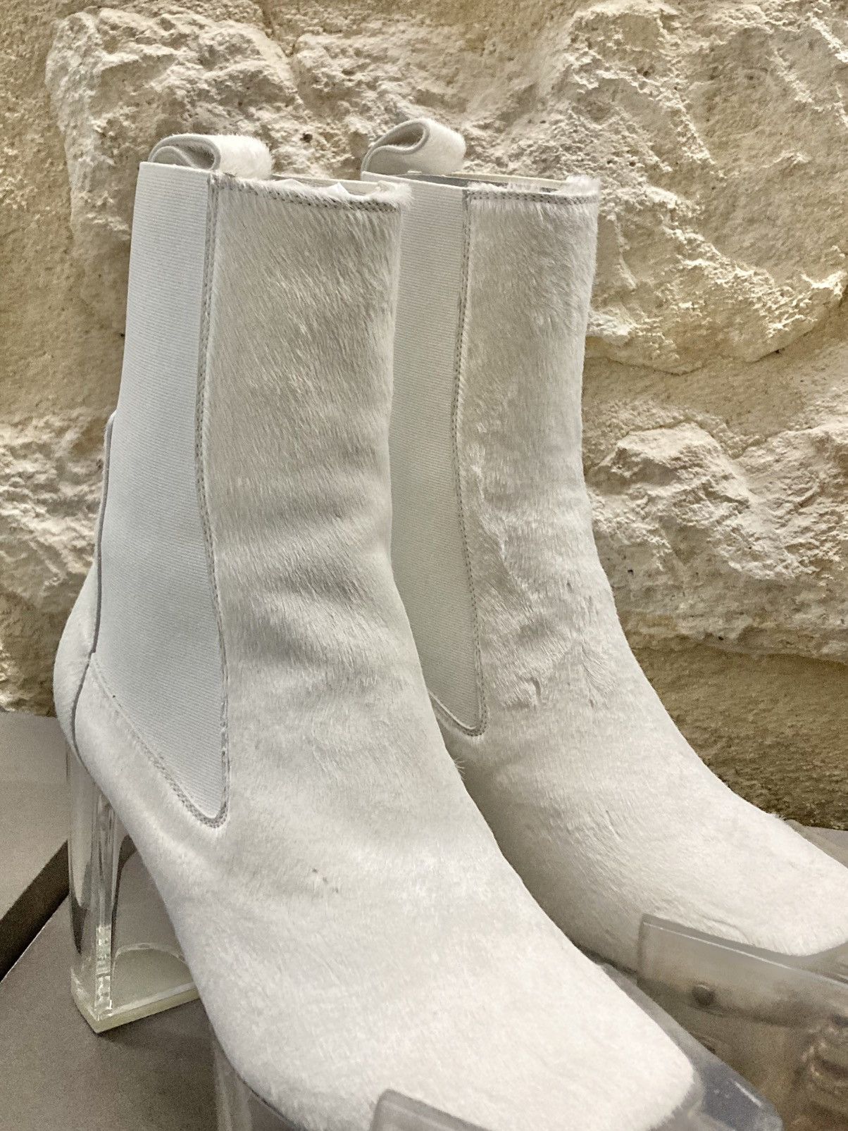 Rick Owens NEVER WORN/ Rick Owens Chalk White Grill Kiss Boots Size US 9 / EU 42 - 10 Thumbnail