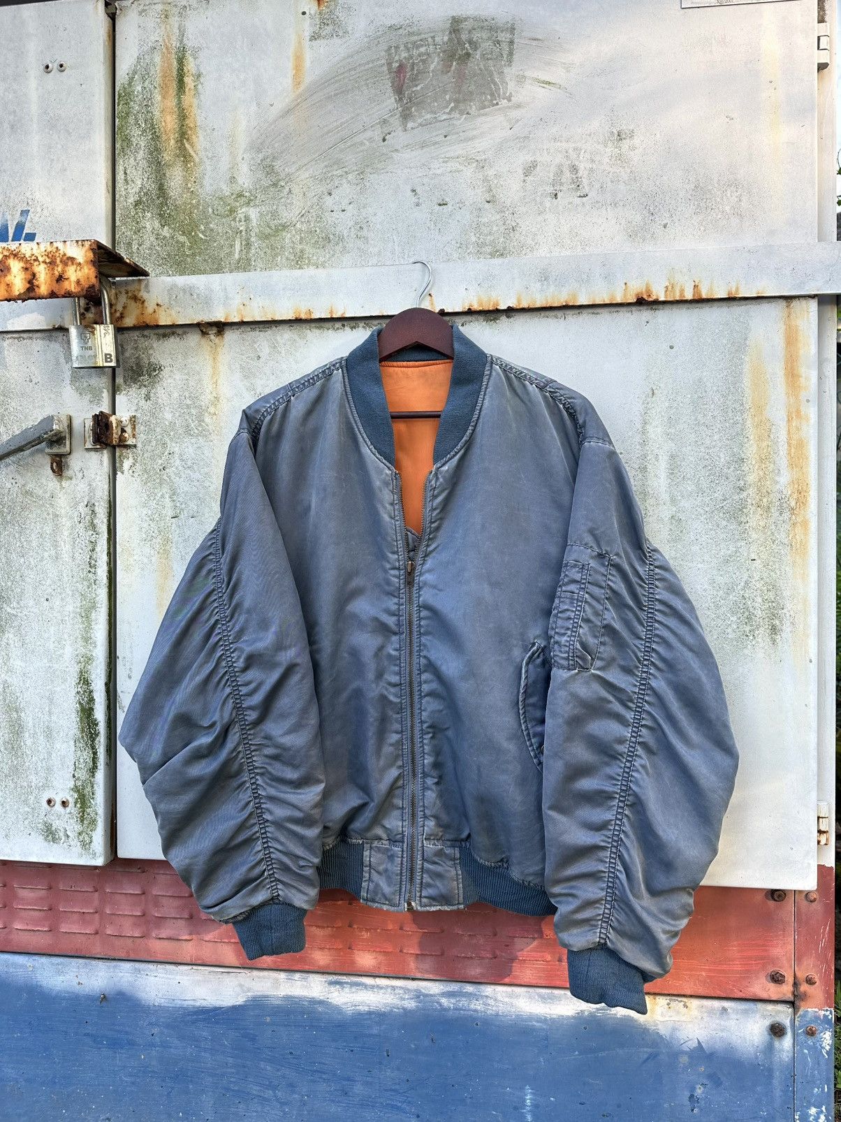 🪖Vintage Sun Faded MA-1 Man Intermediate Bomber Jacket