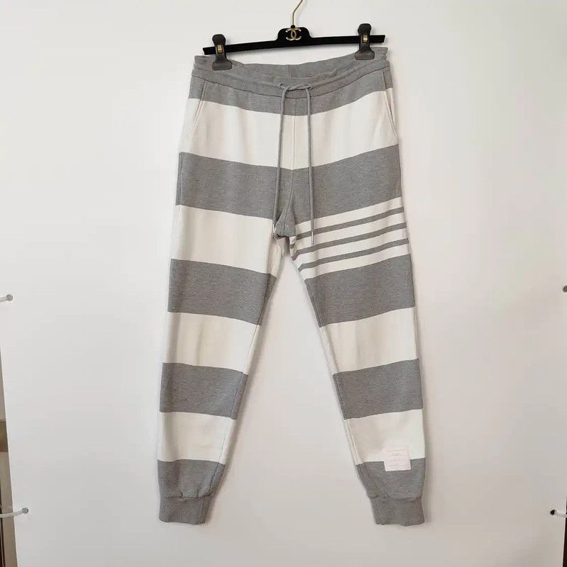 Thom Browne Thom Browne Gray Cotton Men's Casual Pants 0089 Size US 30 / EU 46 - 1 Thumbnail