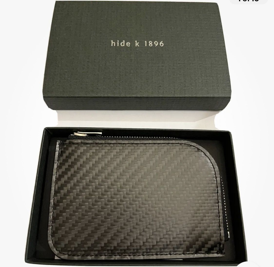hide k 1896 RFID Leather Compact Zipper Wallet