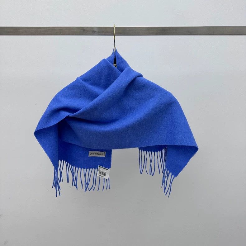 Saint Laurent Paris saint Laurent parisRoyal Blue Scarf 2503-Nextarrow Size ONE SIZE - 2 Thumbnail