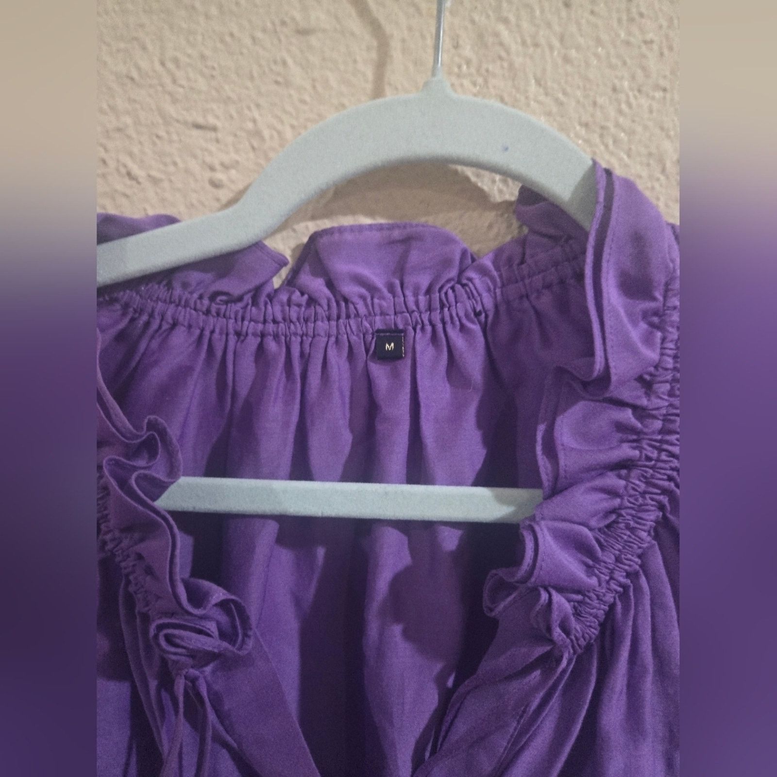 KOBI HALPERIN Kobi Halperin pull tie button front blouse, Purple, Medium Size M / US 6-8 / IT 42-44 - 2 Thumbnail