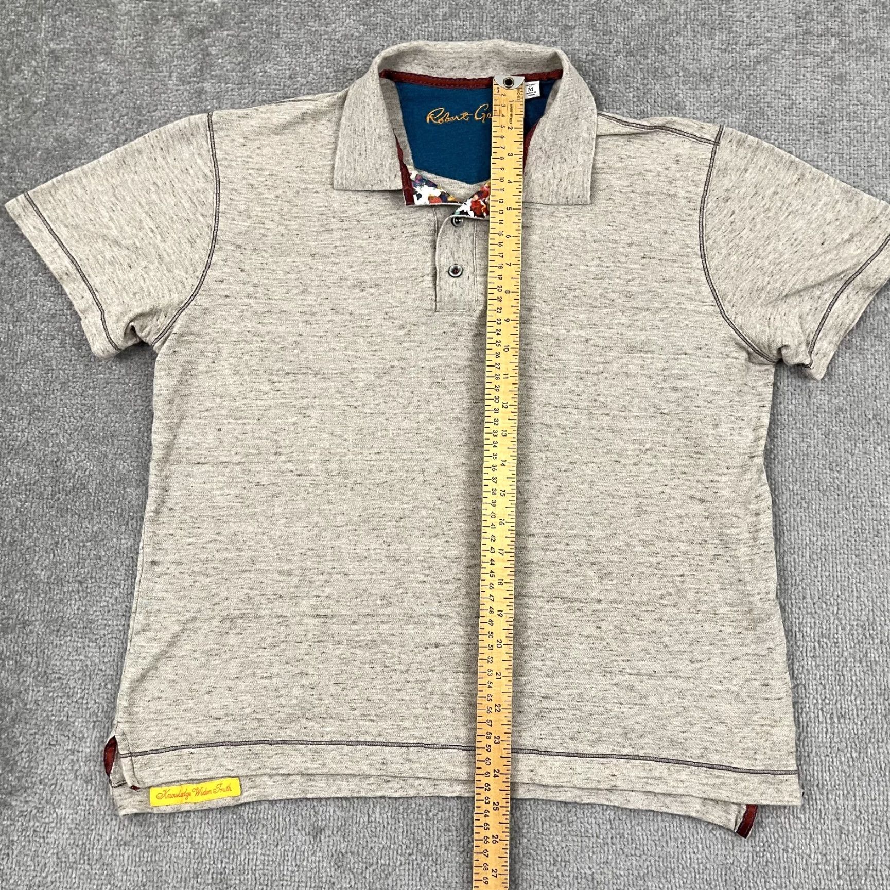 Robert Graham Robert Graham Shirt Mens Medium Brown Polo Flip Collar Casual Preppy Work Office Size US M / EU 48-50 / 2 - 5 Thumbnail