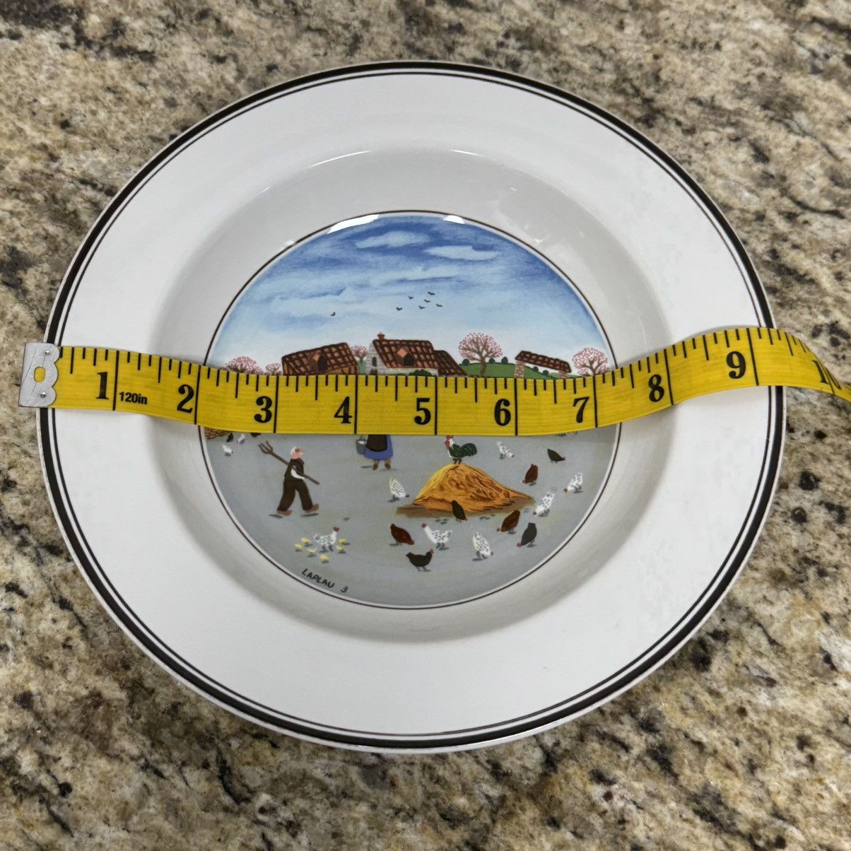 Vintage Villeroy & Boch Country Yard Laplau 3 Design Naïf 9.5” Plate Size ONE SIZE - 8 Thumbnail