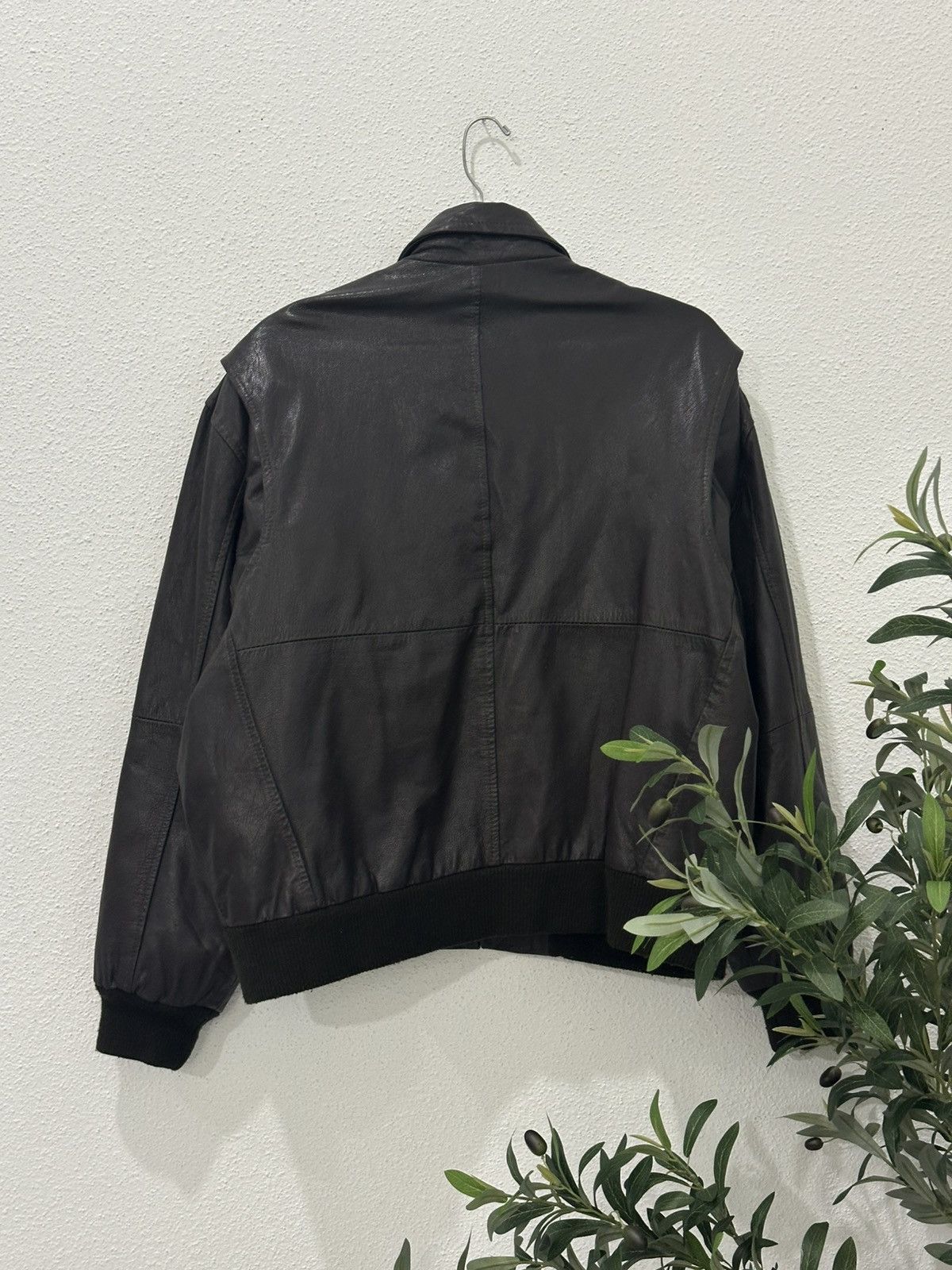 Genuine Leather Vtg 80s Gino Leathers Brown Genuine Leather Bomber Flight XL Size US XL / EU 56 / 4 - 4 Thumbnail