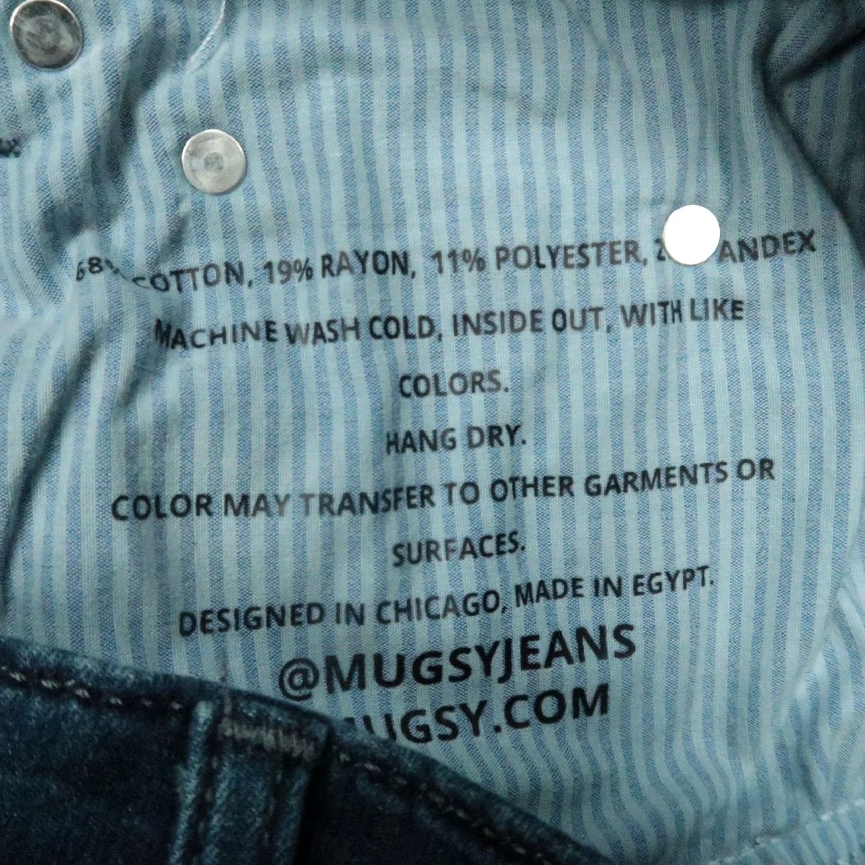 Vintage Mugsy Jeans Mens 32x30 Blue Fultons 5 Pocket Stretch Denim Shirt T Shirt? Size US 32 / EU 48 - 7 Thumbnail