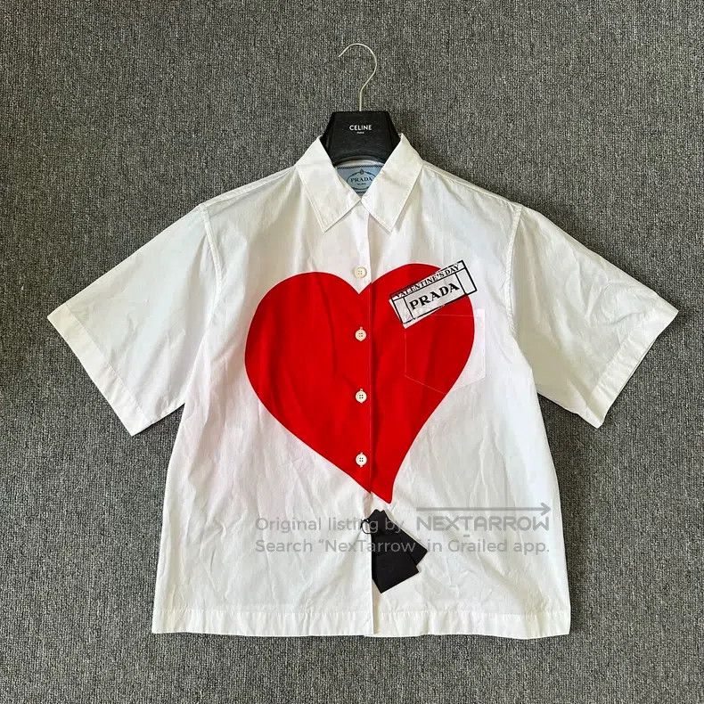 Prada Prada Valentine's Day limited love slogan shirt short slee Size XS / US 0-2 / IT 36-38 - 1 Thumbnail