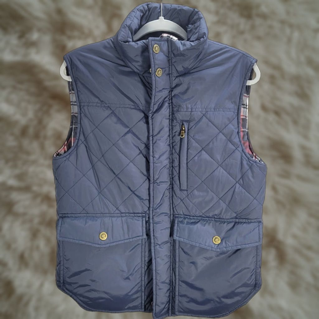 Southern Proper Southern Proper Secret Shot Puffer Vest Quilted Full Zip Navy Blue S Mens Baggy? Size US S / EU 44-46 / 1 - 1 Thumbnail