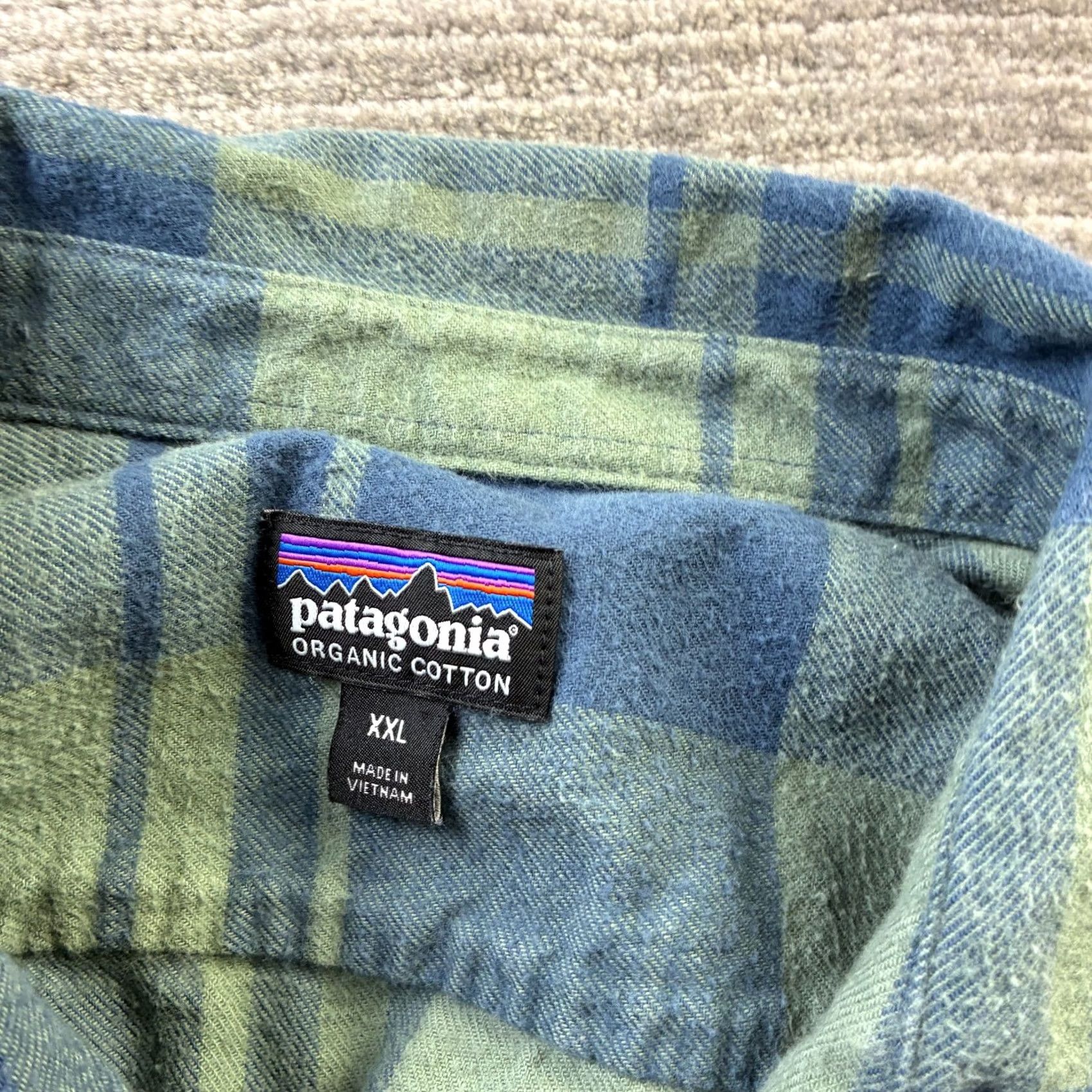 Patagonia Patagonia Shirt Mens 2XL Green Plaid Fjord Flannel Midweight Button Up Organic Size US XXL / EU 58 / 5 - 7 Thumbnail