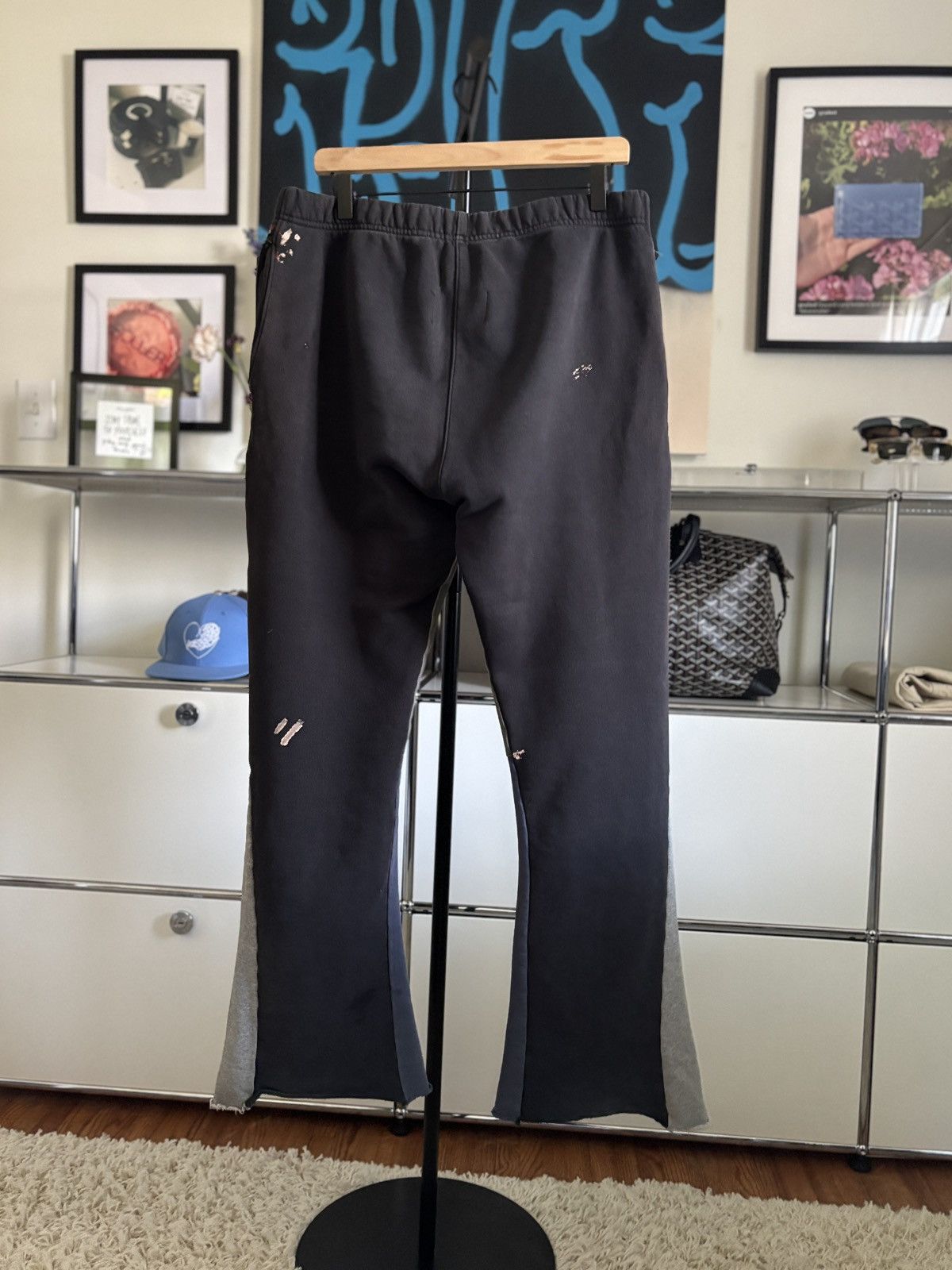 Gallery Dept. FADED BLACK - PAINTER LOGO FLARE SWEATPANTS Size US 34 / EU 50 - 5 Thumbnail