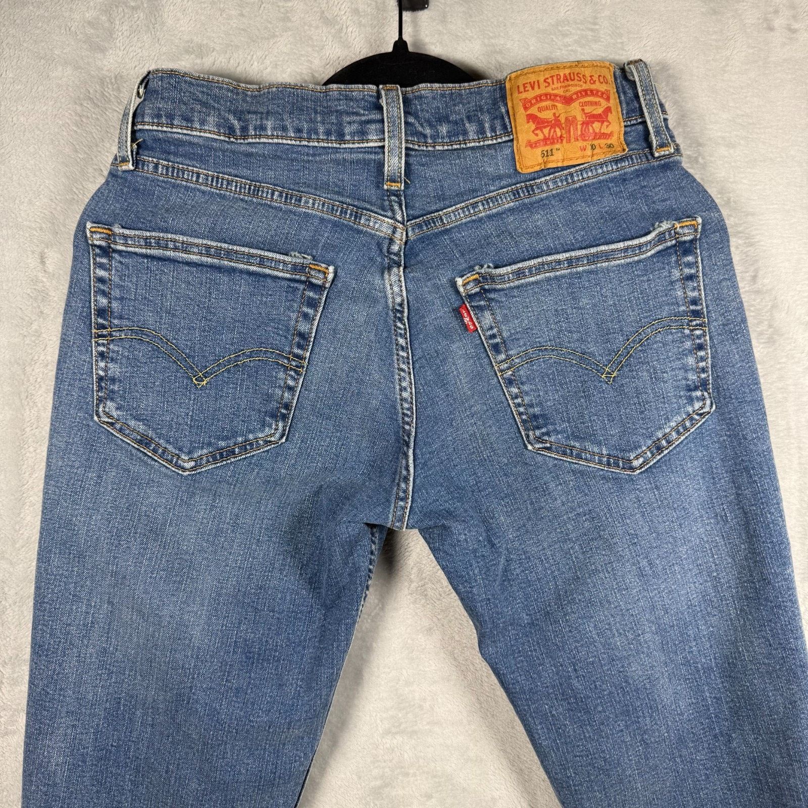 Levi's Levi’s 511 Slim Fit Jeans 30x30 Medium Wash Denim Stretch Size US 30 / EU 46 - 1 Thumbnail