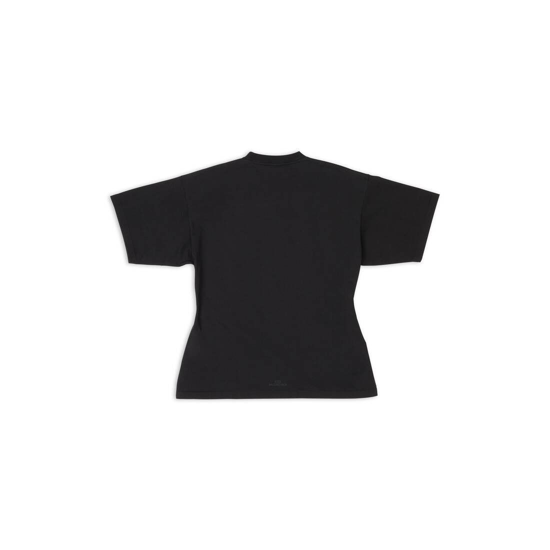 Balenciaga oc11z0625 Hourglass T- Shirt Medium Fit in Black Size XL / US 12-14 / IT 48-50 - 7 Thumbnail