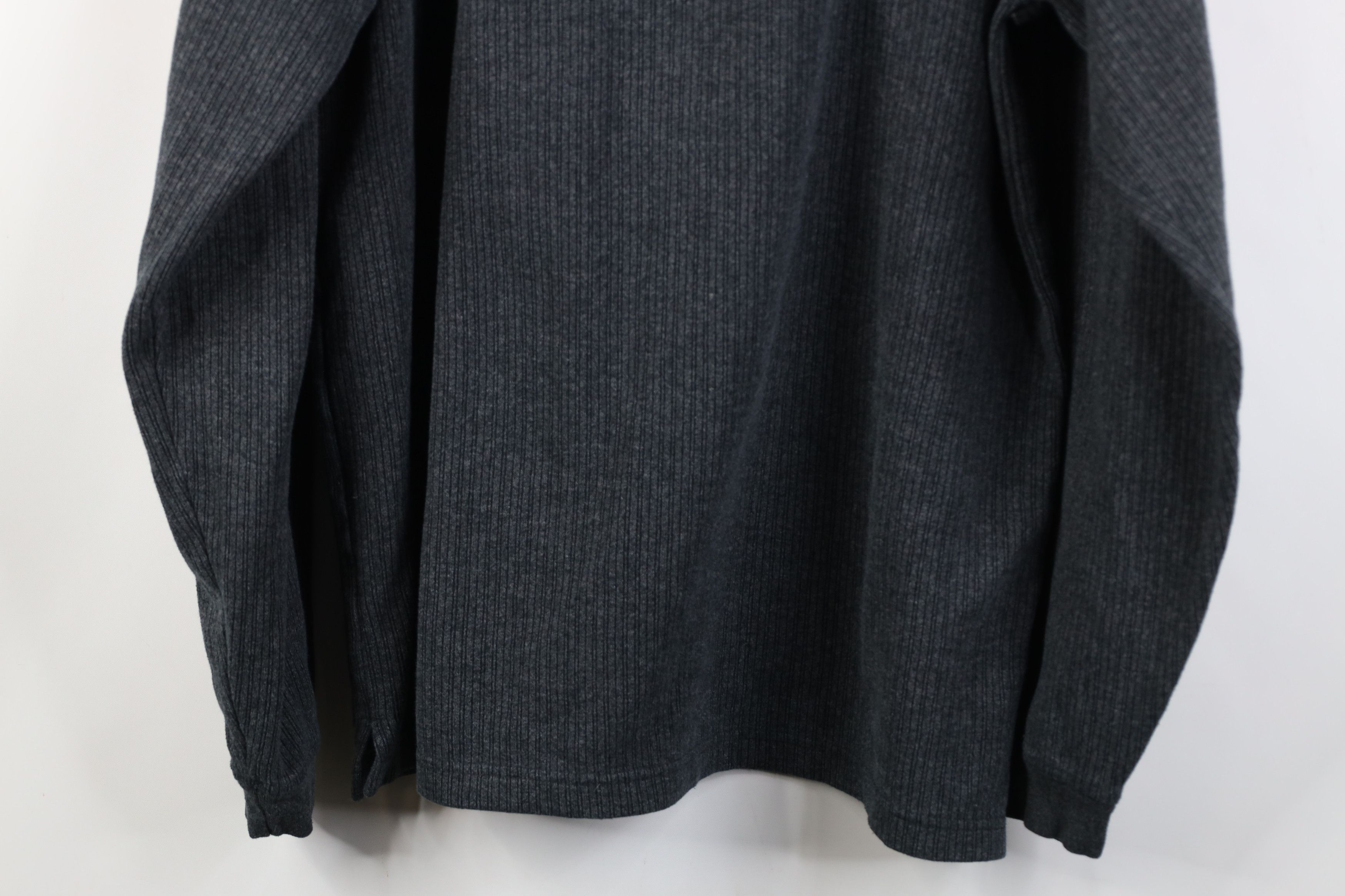 Vintage Vintage 90s Streetwear Ribbed Knit Long Sleeve Rugby Polo Size US L / EU 52-54 / 3 - 12 Thumbnail