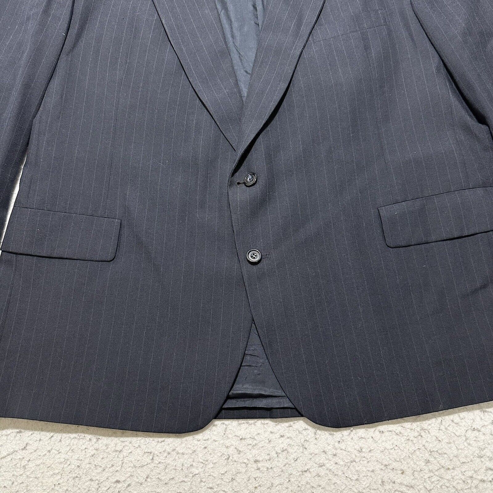 Other Vintage Kuppenheimer 50R Blue Pinstripe Suit Jacket Blazer Size 50R - 3 Thumbnail