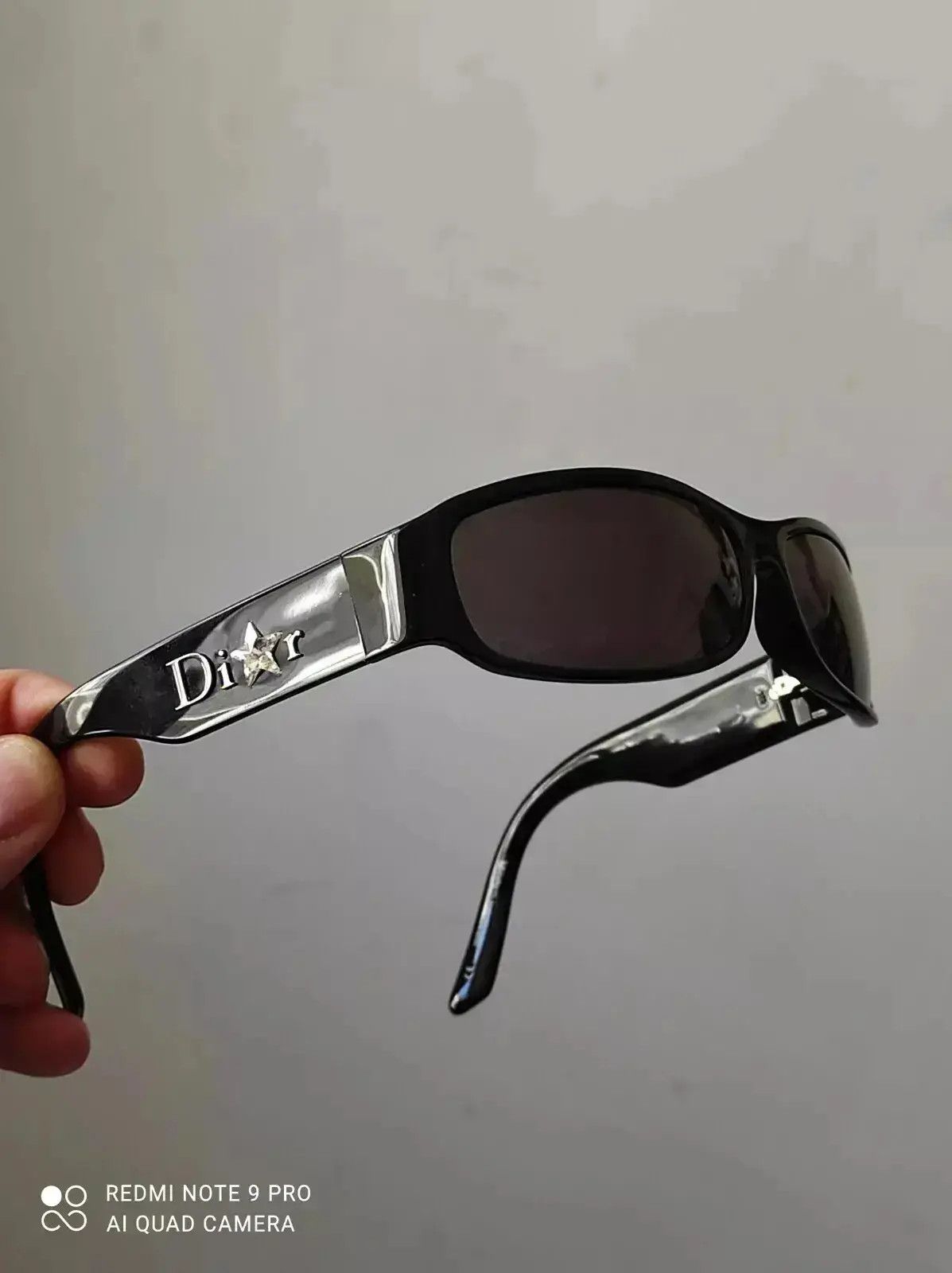 DIOR Sunglasses Shiny 1 Rimless Shield Ski Galliano RI897