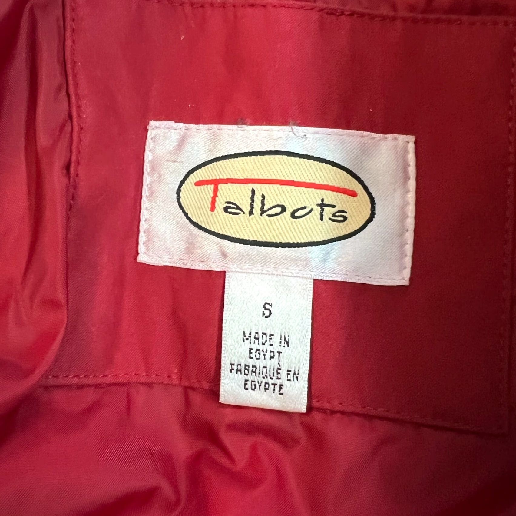 Talbots Talbot Womens Jacket Bodywarmer Faux Fur Trim Full Zip Red Winter Size Small Size S / US 4 / IT 40 - 7 Thumbnail