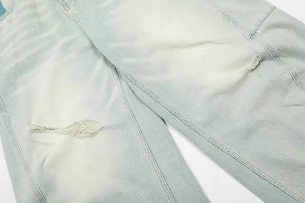 Vintage Men's loose punk ripped distressed washed scimitar jeans Size US 32 / EU 48 - 4 Thumbnail