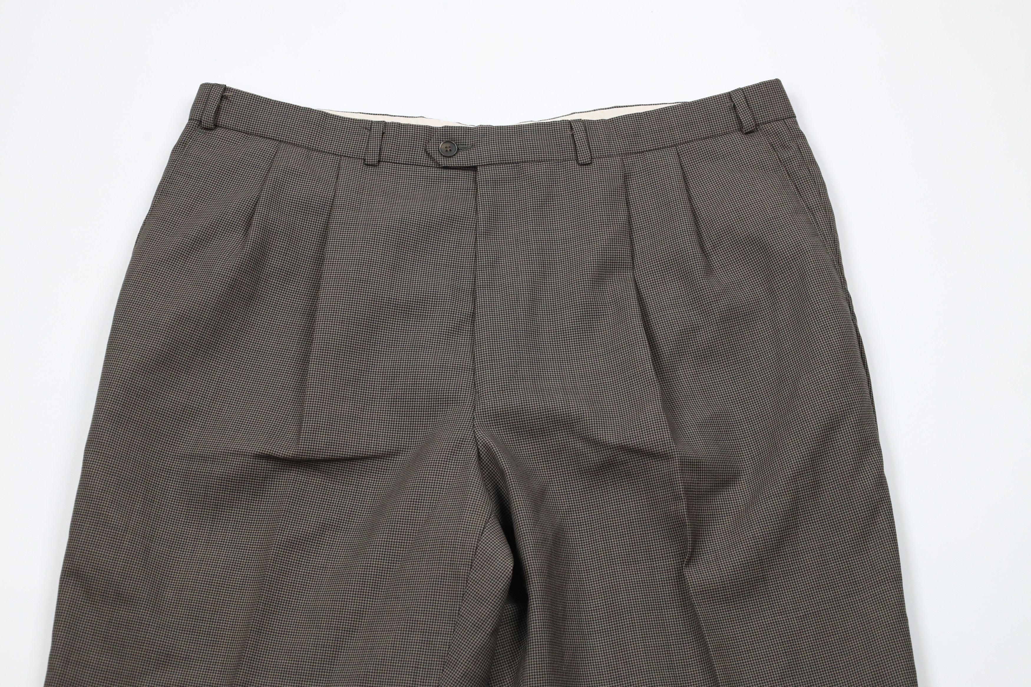 Vintage Vintage 90s Streetwear Houndstooth Wide Leg Chino Pants Size US 38 / EU 54 - 2 Thumbnail
