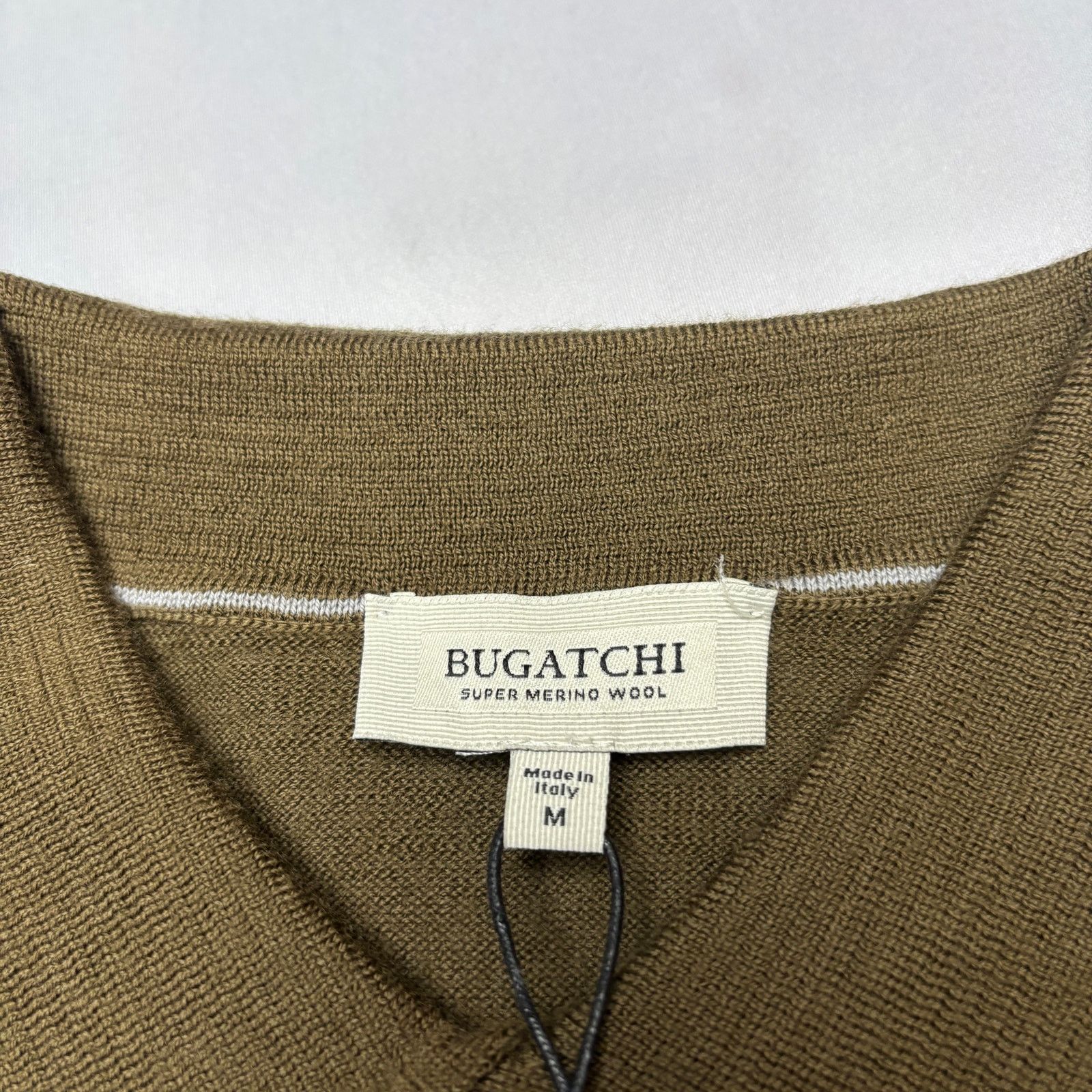 BUGATCHI NWT Bugatchi Super Merino Solid Polo Sweater Men's Medium Size US M / EU 48-50 / 2 - 4 Thumbnail