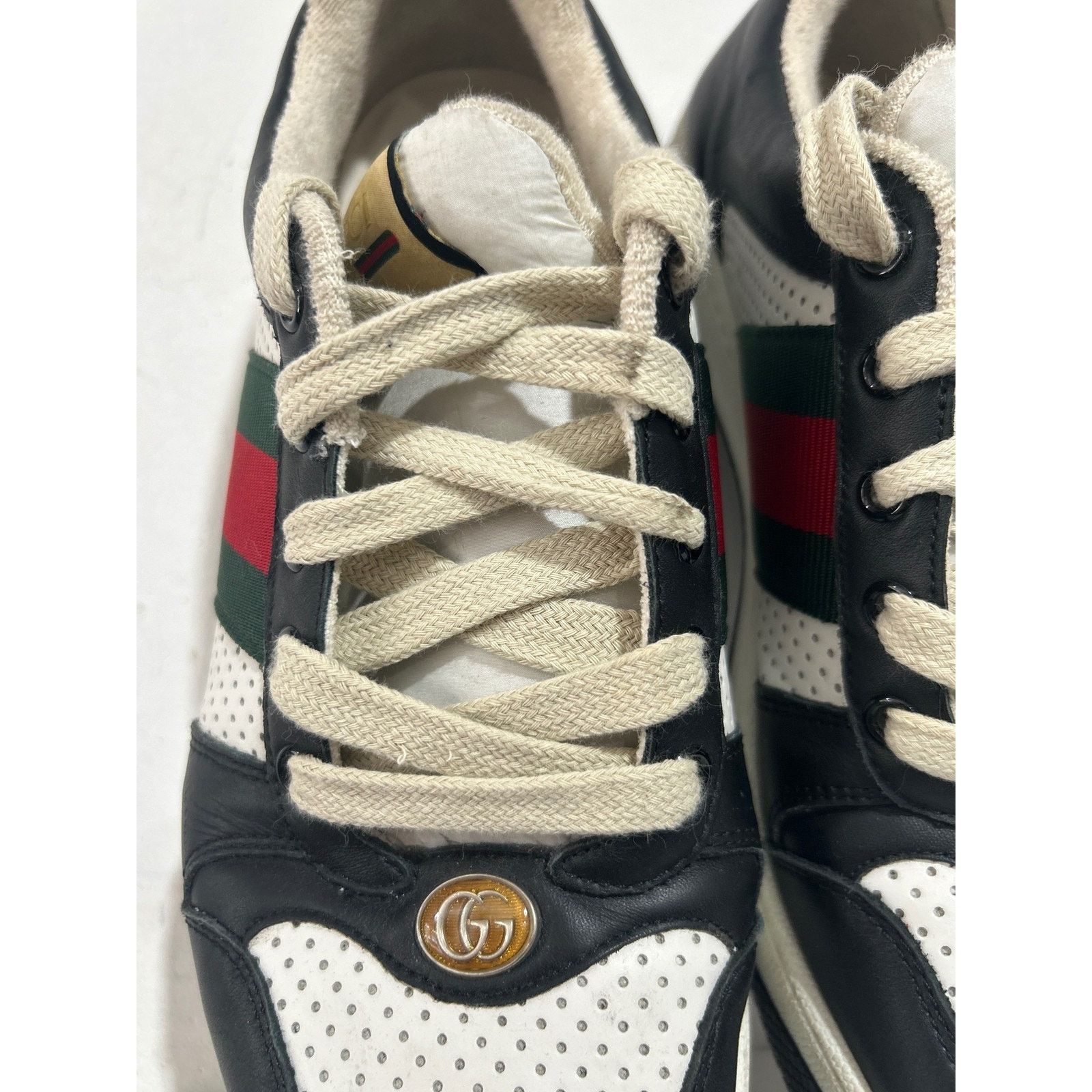 Gucci GUCCI SCREENER BLACK/WHITE LOW TOP SNEAKER SIZE 8.5 PREOWNED Size US 8.5 / EU 41-42 - 4 Thumbnail